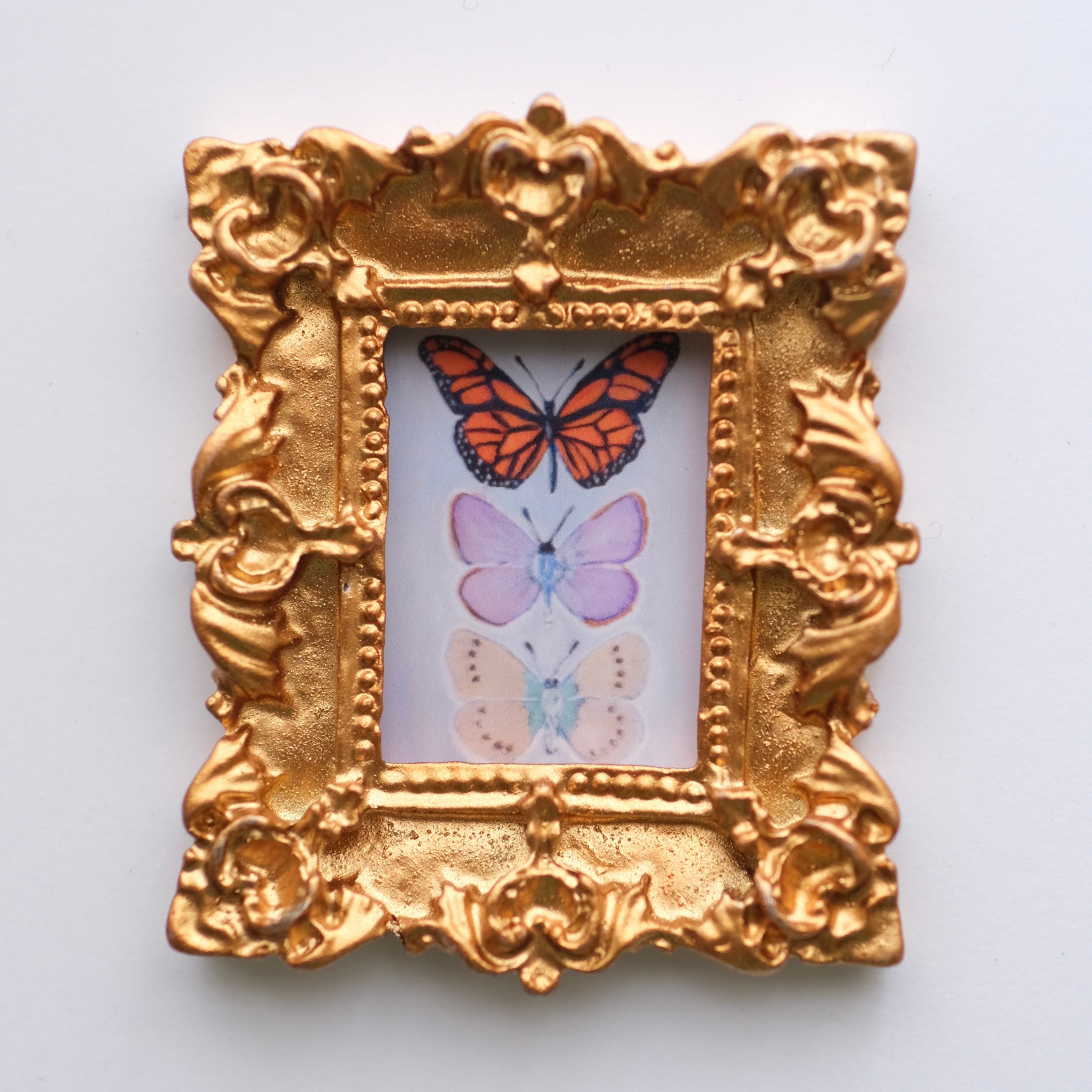 Three Butterflies Framed Magnet