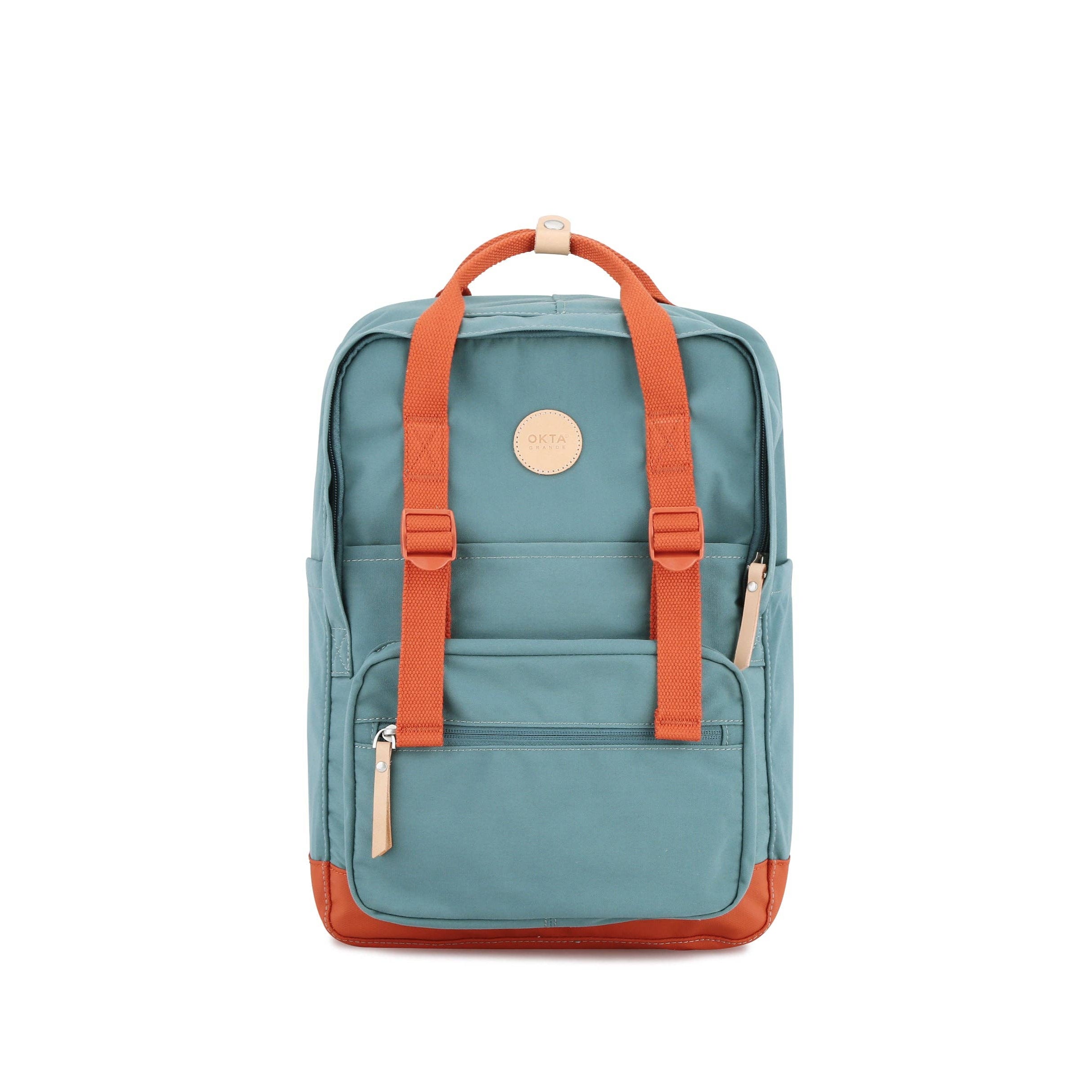 Stay organized and protected with the Laptop Waterproof Backpack in teal with orange straps. Designed to keep your laptop safe from water and daily wear, this backpack offers durable, water-resistant material and ample storage for your essentials. Its comfortable straps and sleek design make it perfect for work, school, or travel, giving you peace of mind wherever you go.