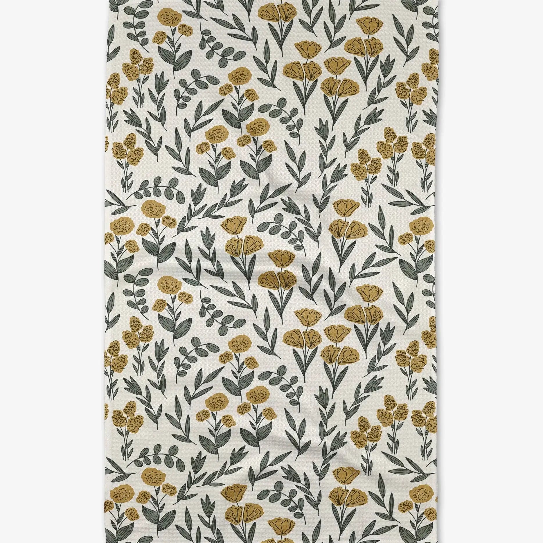 Floral patterned fabric swatch on a white background
