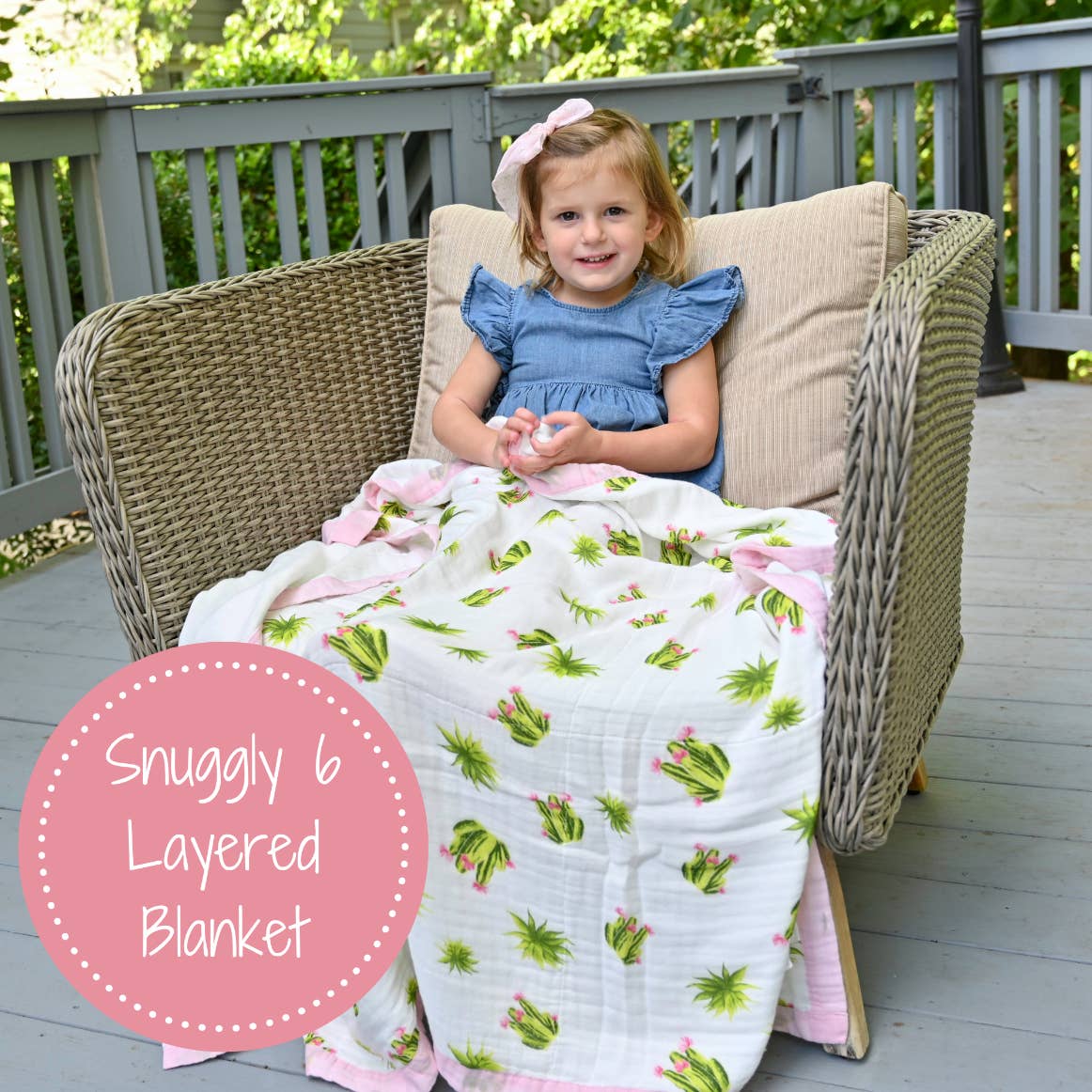Stuck On You  - Bamboo Succulent Baby Toddler Blanket