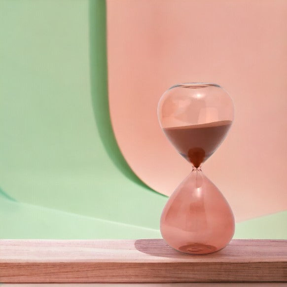 Find the time to work through a tough task or to take a moment for yourself with our elegant hourglasses. Add this beautiful glass accessory to your desk or counter as a mindful way to keep track of the passing moments. Terracotta Ombre