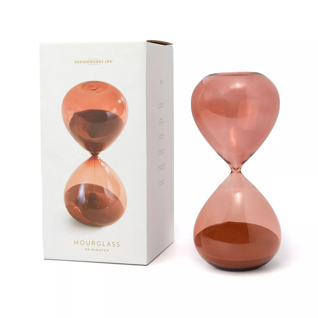 Find the time to work through a tough task or to take a moment for yourself with our elegant hourglasses. Add this beautiful glass accessory to your desk or counter as a mindful way to keep track of the passing moments. Terracotta Ombre