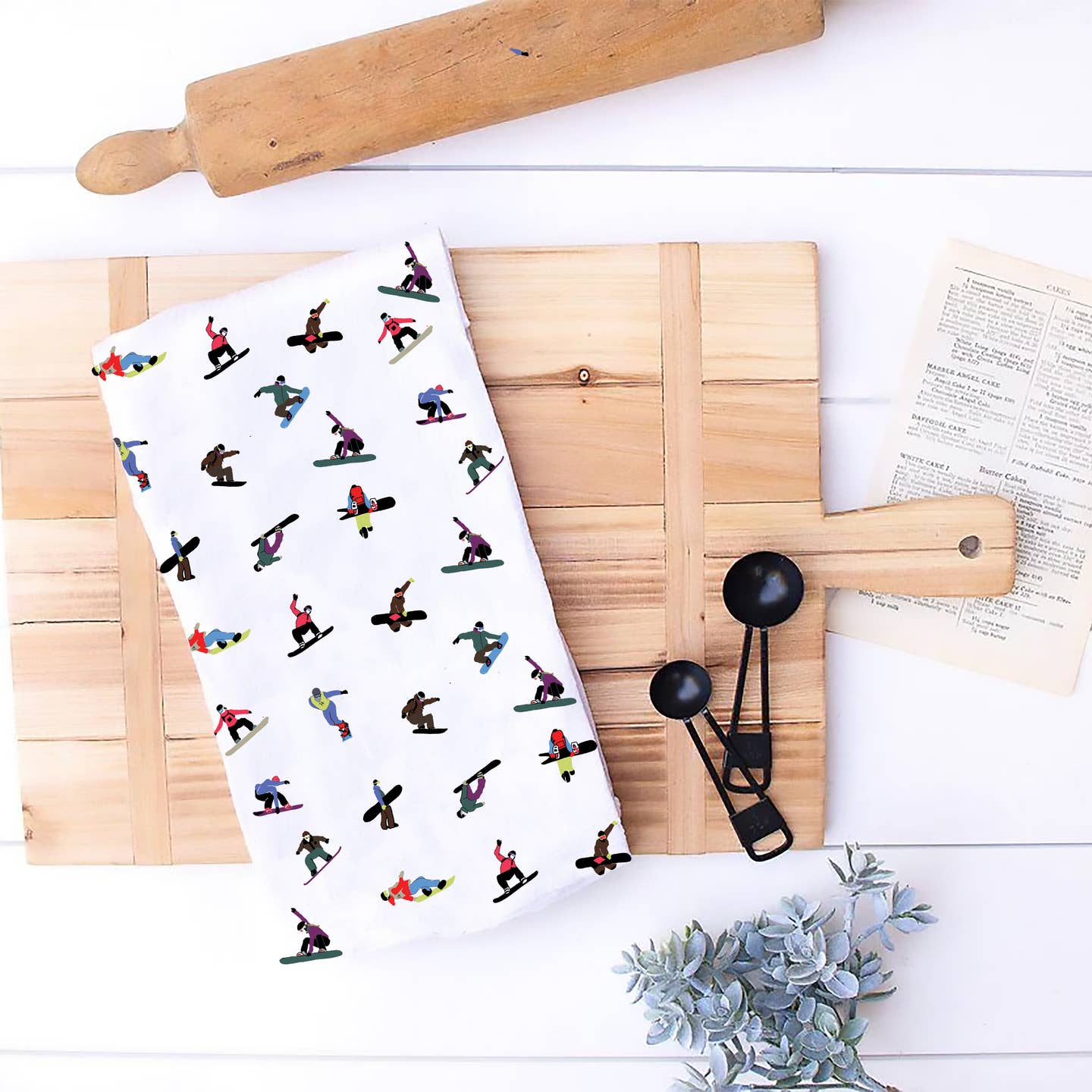 Snowboarder Bliss Tea Towel