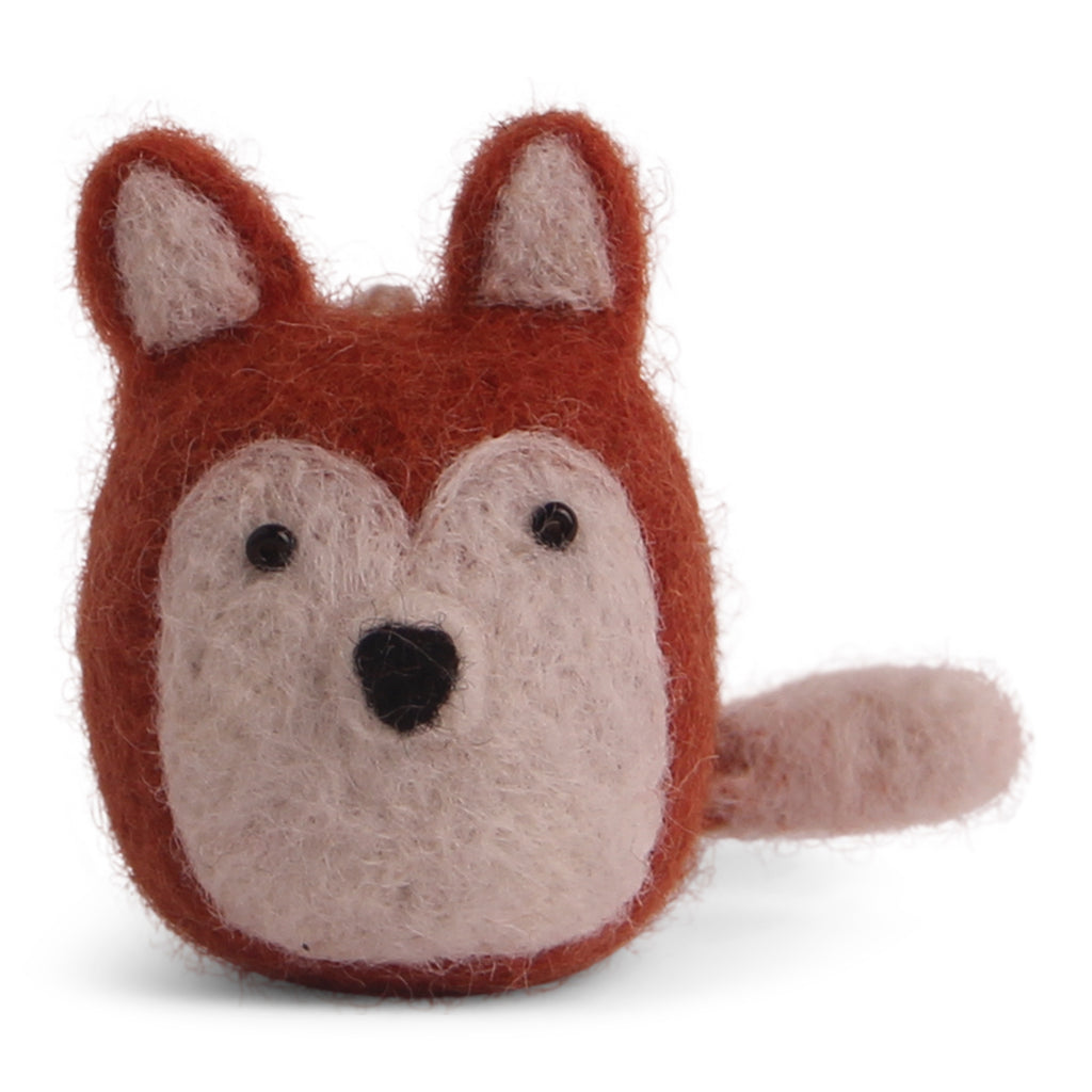 Felt Fox Ornament - 2"