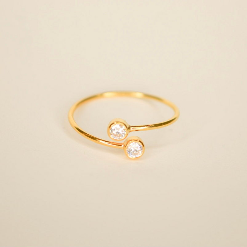 Gold Twin Flame Adjustable Ring - Syd Squared