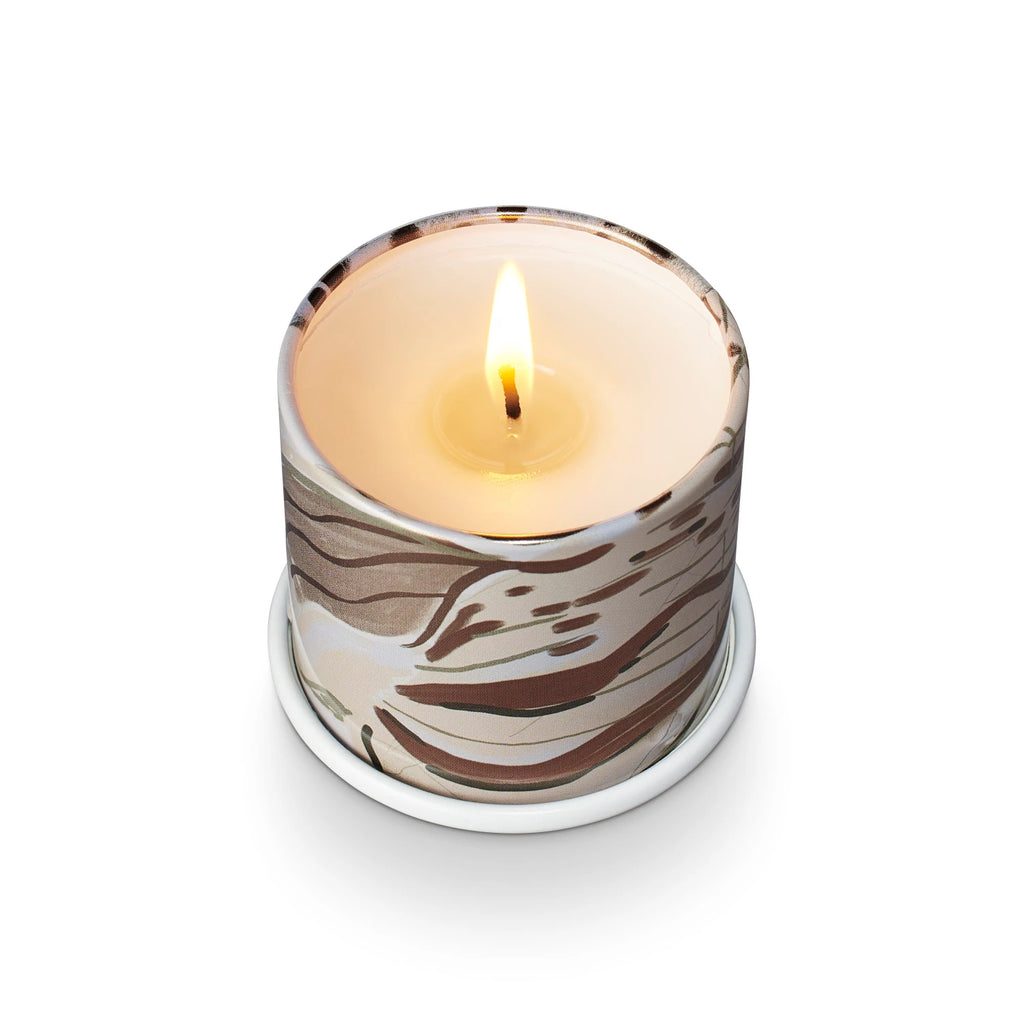 Candle. Driftwood is grounded in amber sand with a heart of citron blossom kissed with ocean mist