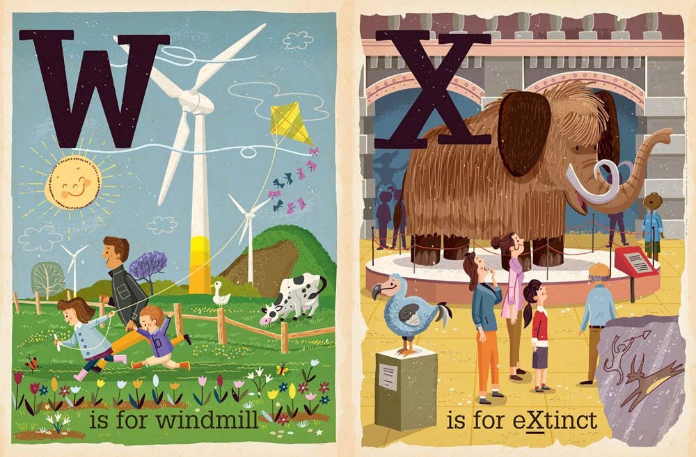 An engaging collection of illustrations teaching children all about the amazing planet we live on and the things we can do to make Earth more healthy, sustainable, and even more beautiful. Have fun reading with your child as you come across letters such as these: A for activist, C for compost, E for energy, and O for oxygen.
