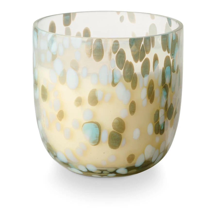 Candle Fragrance

A thrill of cold hose water on warm skin with wet green grass, full afternoon sun, and lilac blossom.