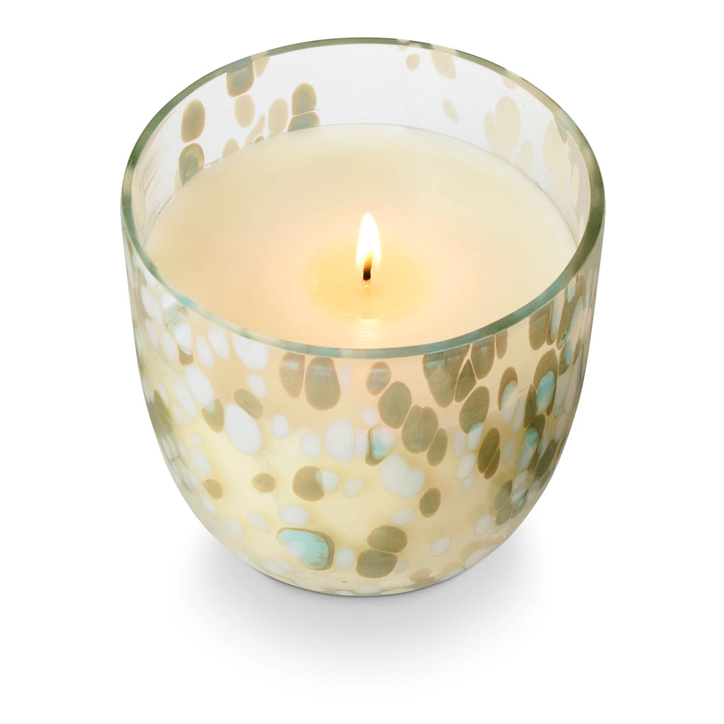 Candle Fragrance

A thrill of cold hose water on warm skin with wet green grass, full afternoon sun, and lilac blossom.