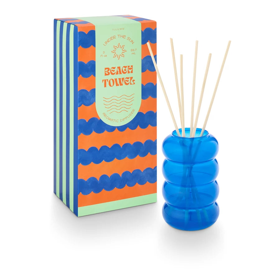 Diffuser Fragrance

A sun warmed deck chair with silky sun tan lotion, terry cloth towel, and glowing amber.