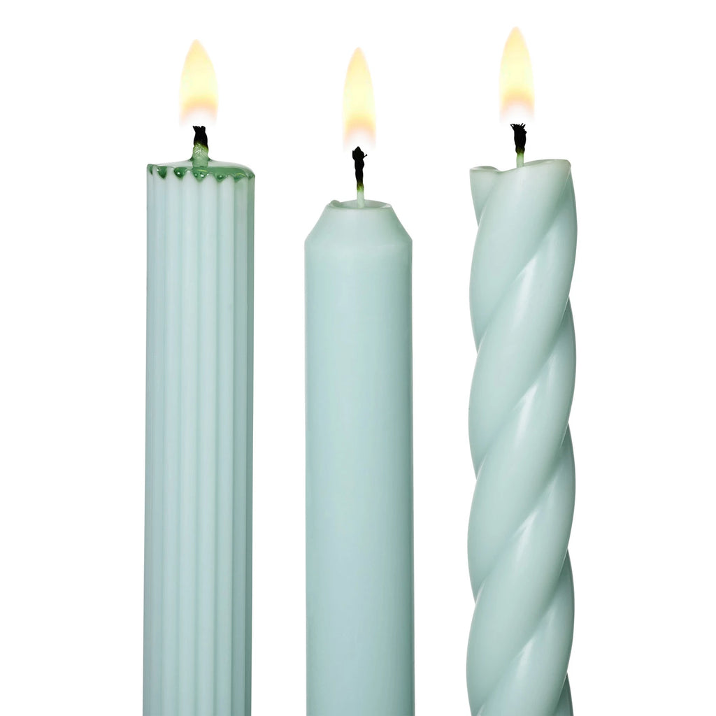 Introduce elegance and warmth into your home with our Assorted Candle Tapers 3-Pack. Each candle is unscented, allowing you to enjoy the soft glow without any overwhelming fragrances. Perfect for any occasion, these tapers will add a touch of sophistication to any space.