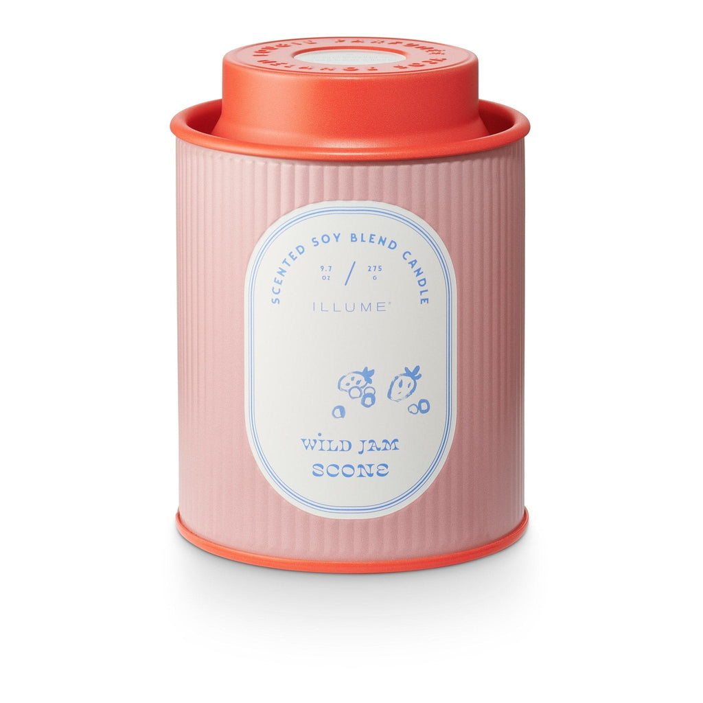 A charming petite lidded tin with gentle vertical ribbing and pops of bright pastel color. Each fragrance has a hand illustrated, and delectable, bakery-inspired label. Thoughtfully designed from wax to wick, put our candles anywhere and everywhere in the home or office. Explore the sweet treats of Paris with a decadent trip to the most charming bakery you’ve ever set eyes on. Mashed berries with brown sugar and flaky crust.