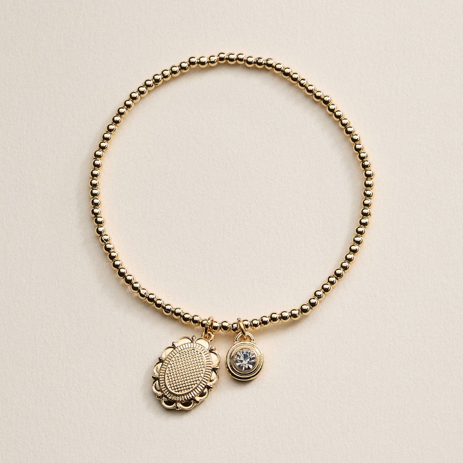 Beaded Heart Charm Bracelet Set