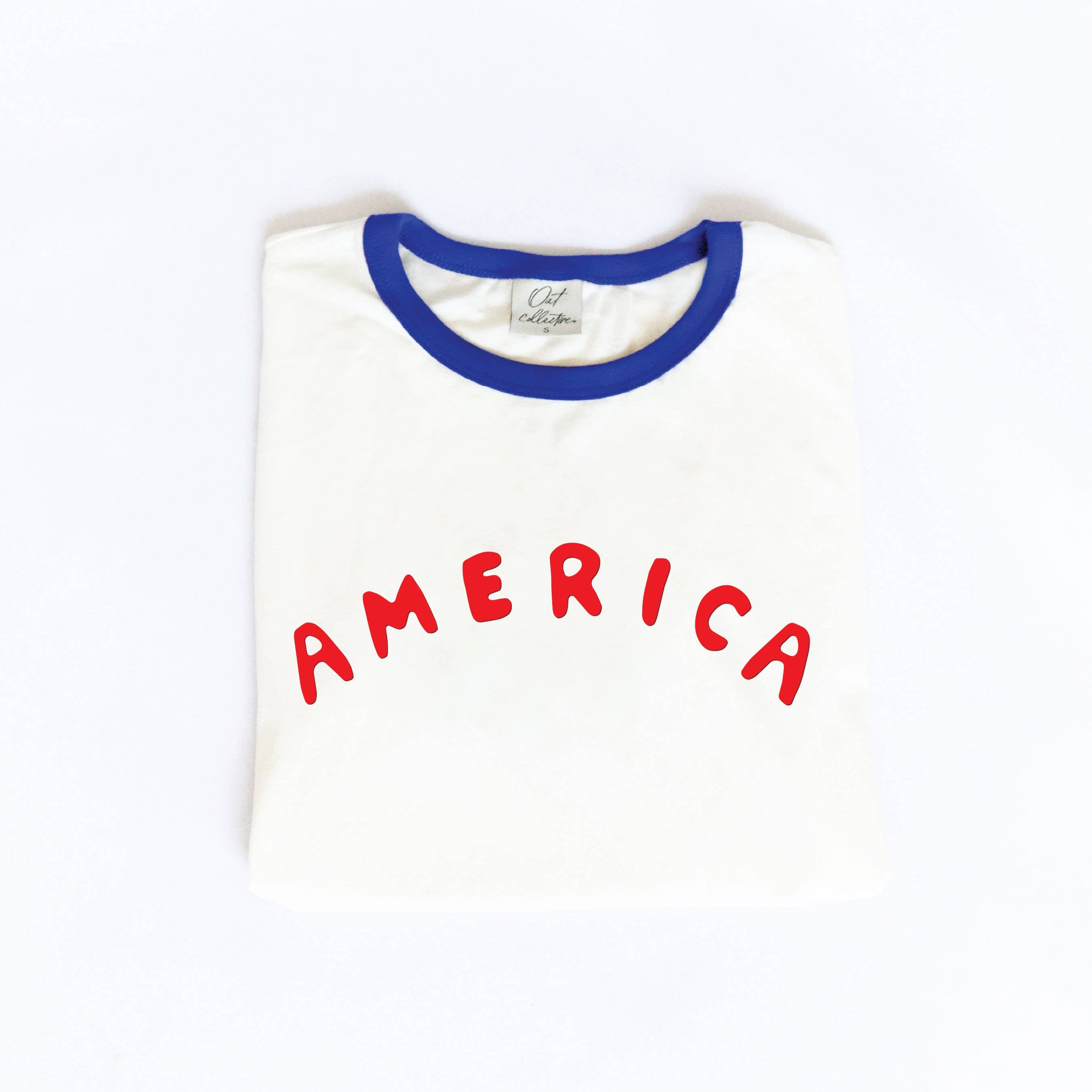 Wrap yourself in comfort and pride with the America Puff Ringer Graphic T-Shirt. Crafted from 100% premium Airlume combed cotton, this tee feels as good as it looks—soft against your skin and built to last. The eye-catching puff print graphic makes a bold statement, while the contrasting 1x1 baby rib binding on the collar and sleeves adds a classic, polished touch. Whether you're showing your patriotic spirit or simply reaching for everyday wear, this shirt delivers quality and style in one.