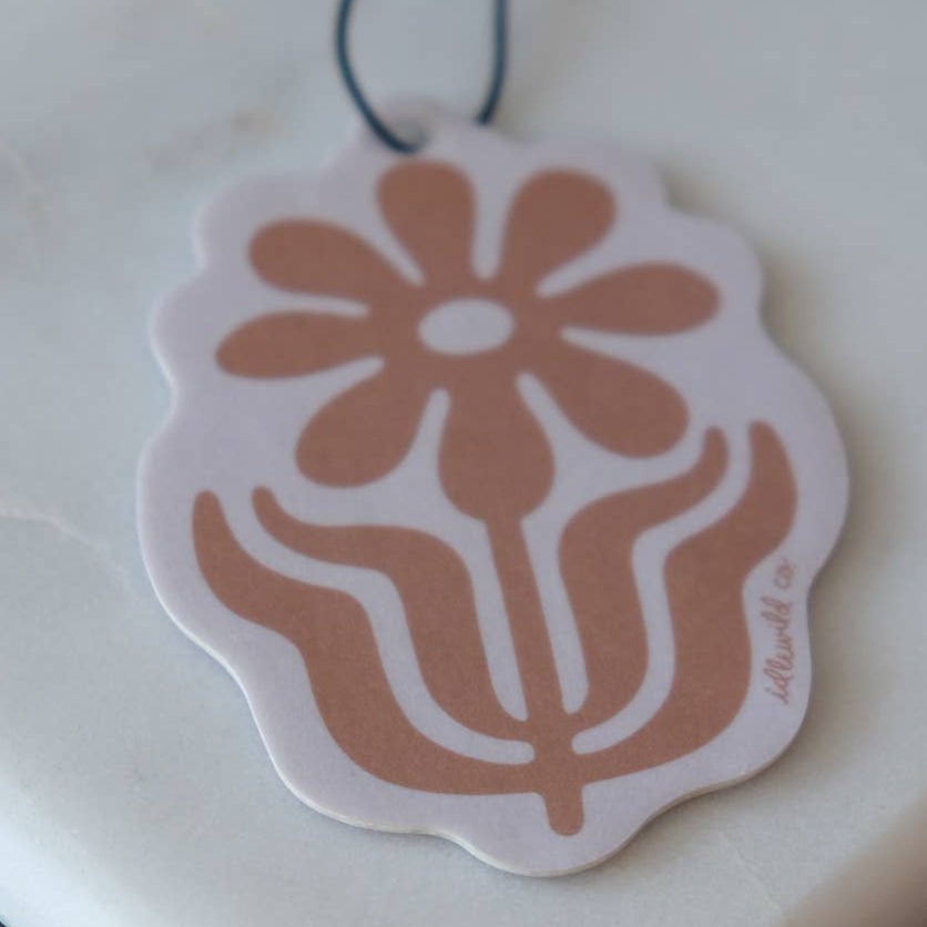 Floral design air freshener on a white background