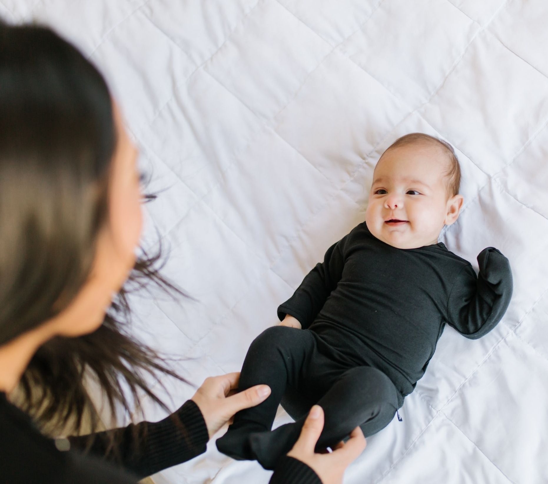Essentials Peekabooty™ Rag Romper - 'Newborn Rag in Phantom'