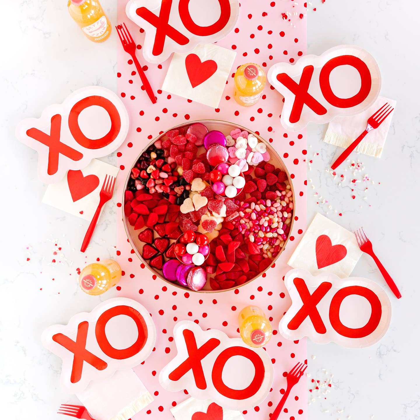 Pink with Red Dots Disposable Paper Table Runner