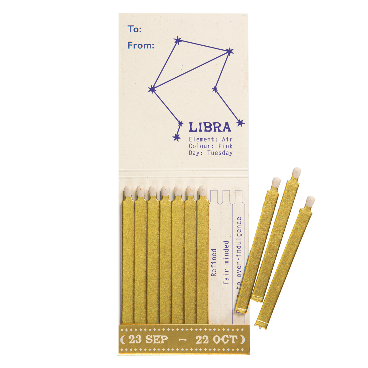 Libra Zodiac Matchbook