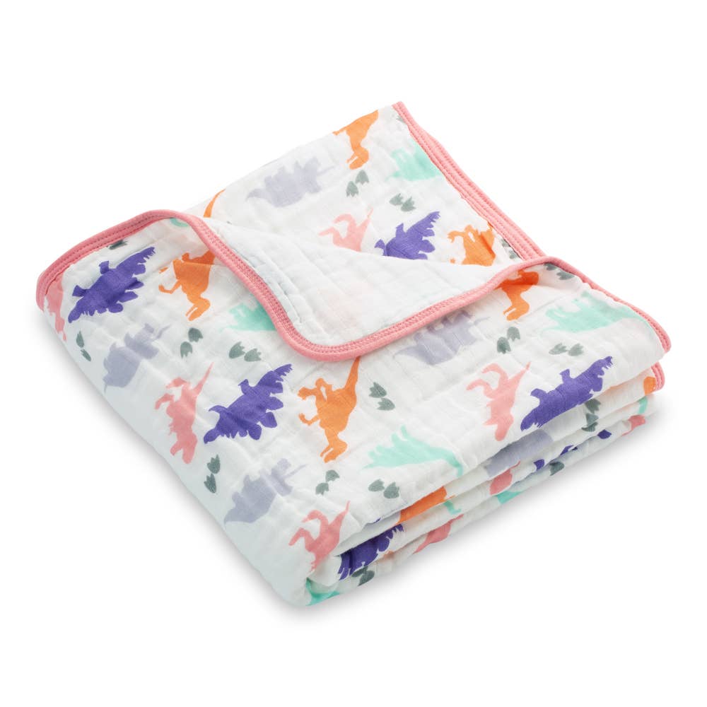 Dino Baby Toddler Muslin Blanket