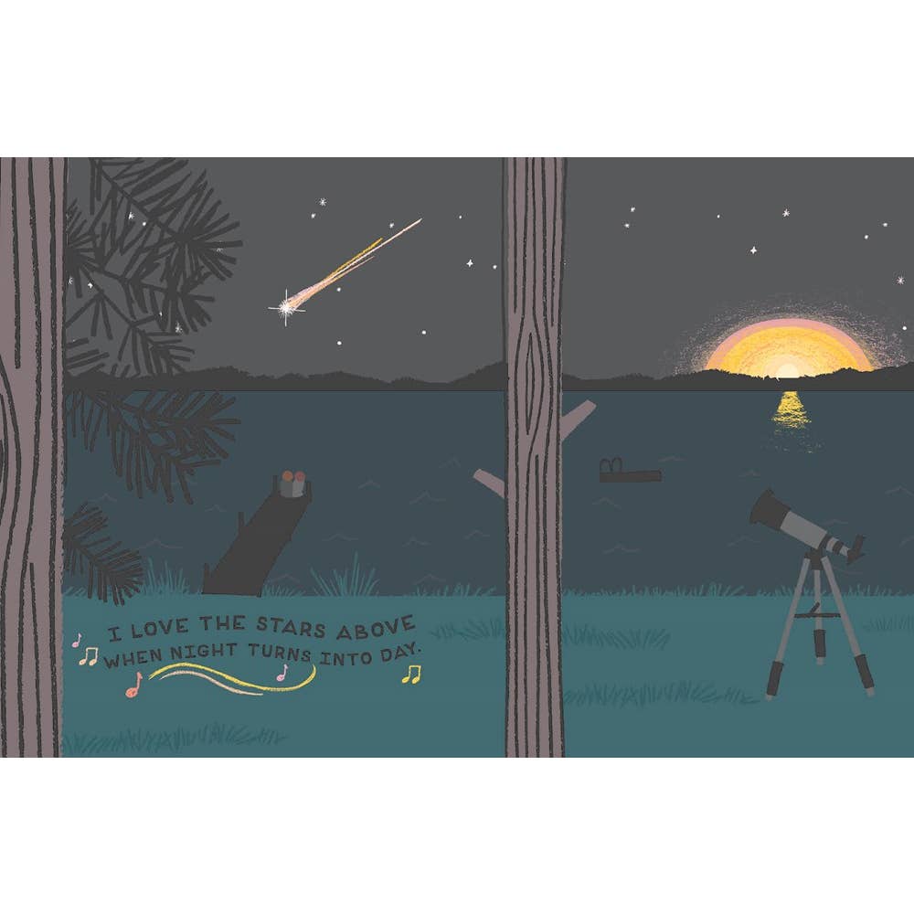 Whether read as a bedtime story or sitting around a campfire, this board book version of the popular picture book I Love the Mountains will quickly become a favorite mountain adventure set to a song.