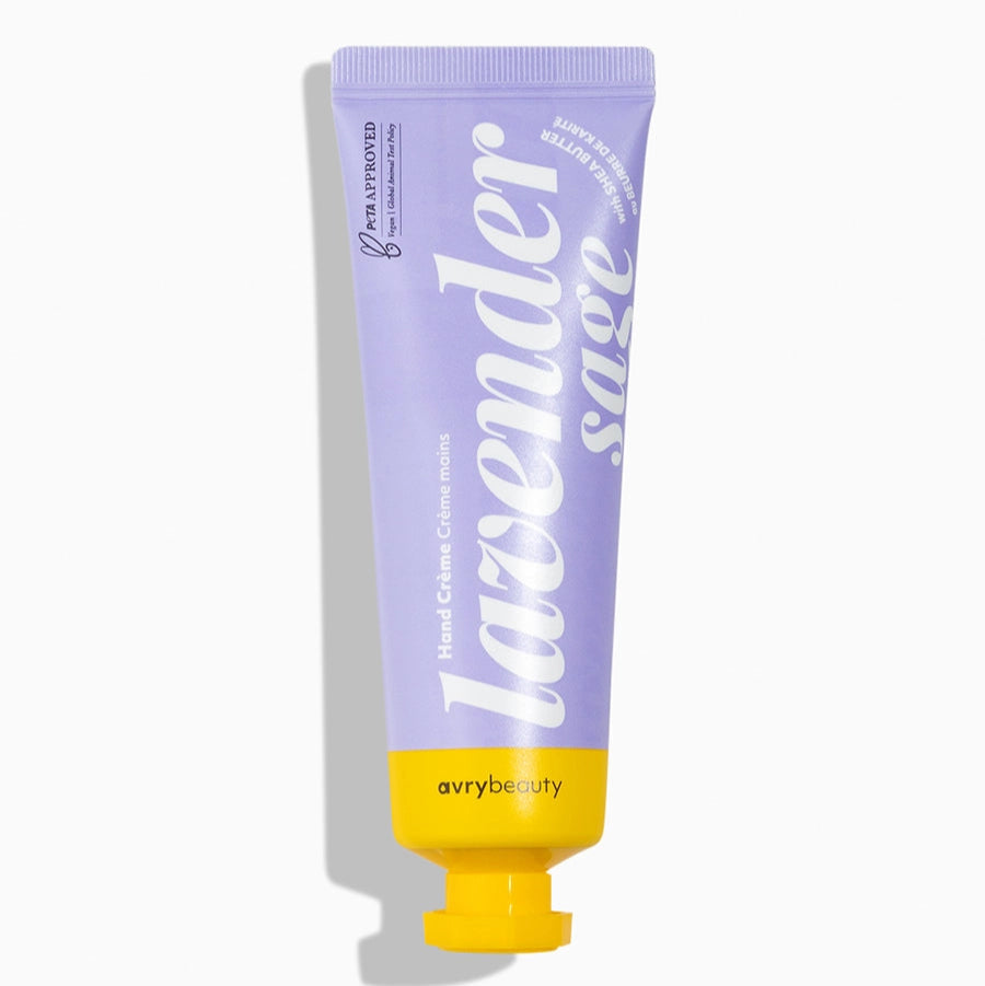 Calm and soothe your clients' skin with our vegan hand lotion in Lavender Sage. This fast-absorbing, vegan formula leaves skin smooth and nourished, free from greasy residue. Infused with shea butter and natural extracts, it deeply hydrates even the driest skin. The Ylang Ylang Shea Butter Lotion features a light, aromatic, &amp; earthy scent that deeply nourishes dry skin and is an AvryBeauty customer favorite. This pocket-sized hand and body cream is the perfect addition to skin care routine.