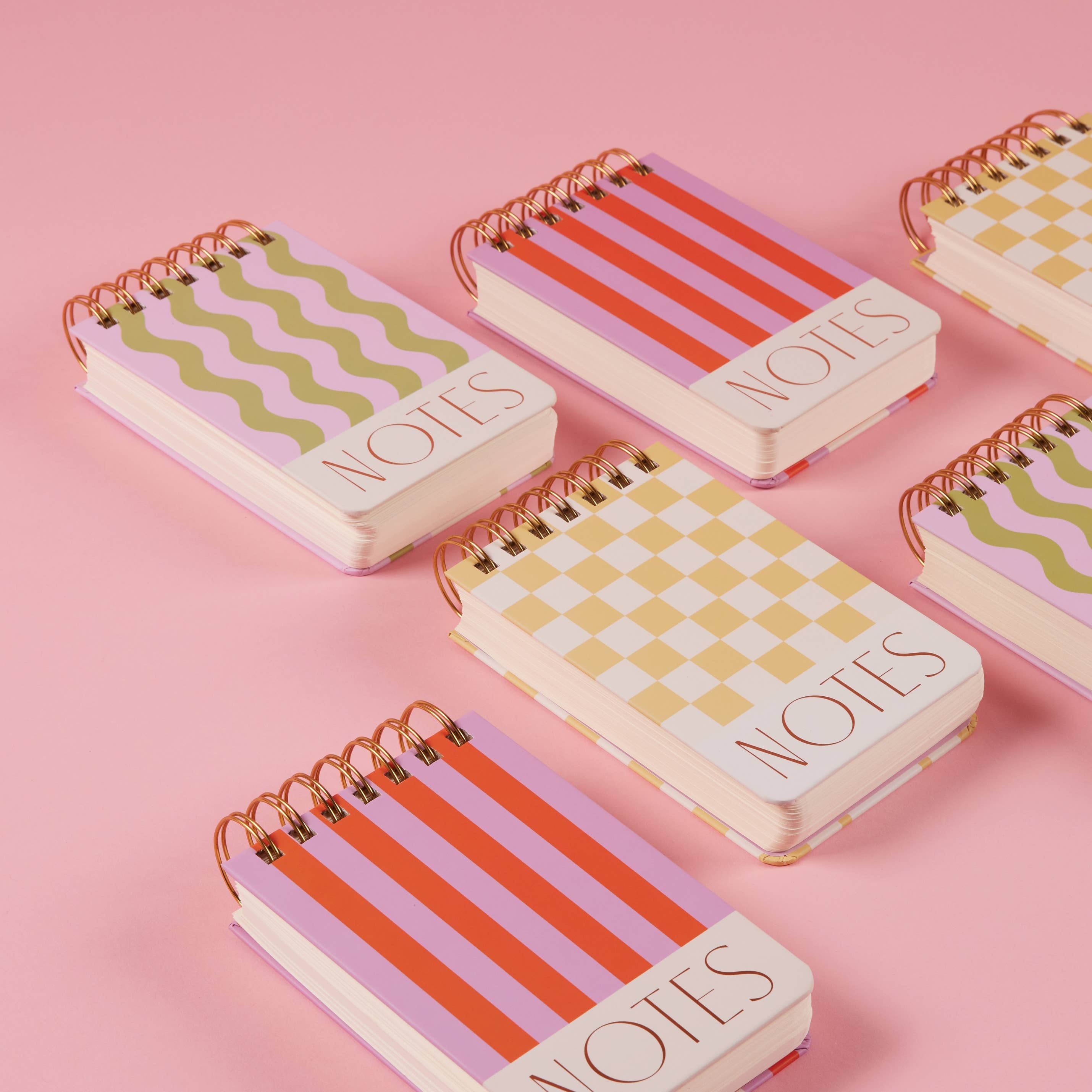 Twin Wire Notepad - Stripes