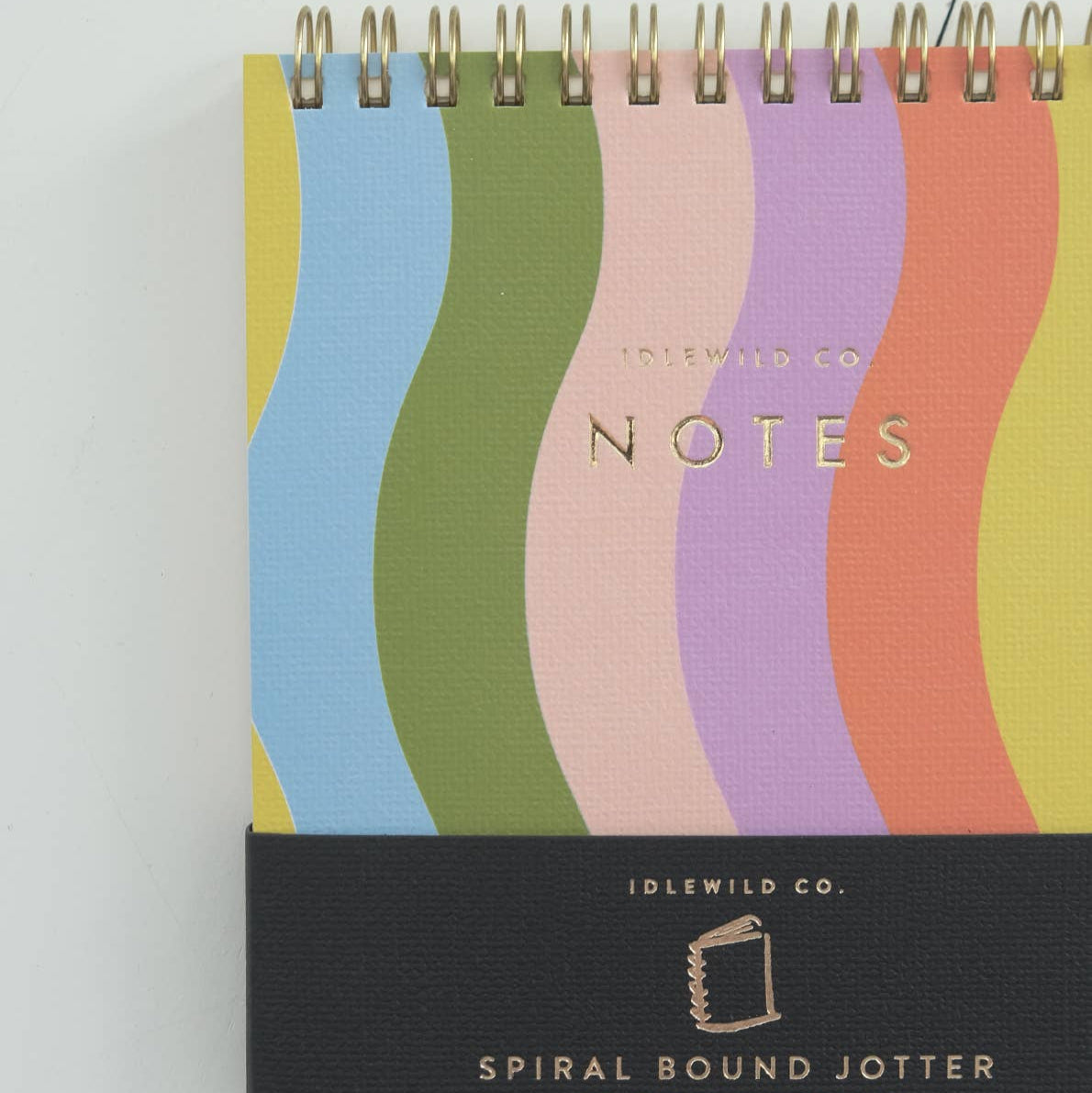 Wavy Rainbow Spiral Jotter