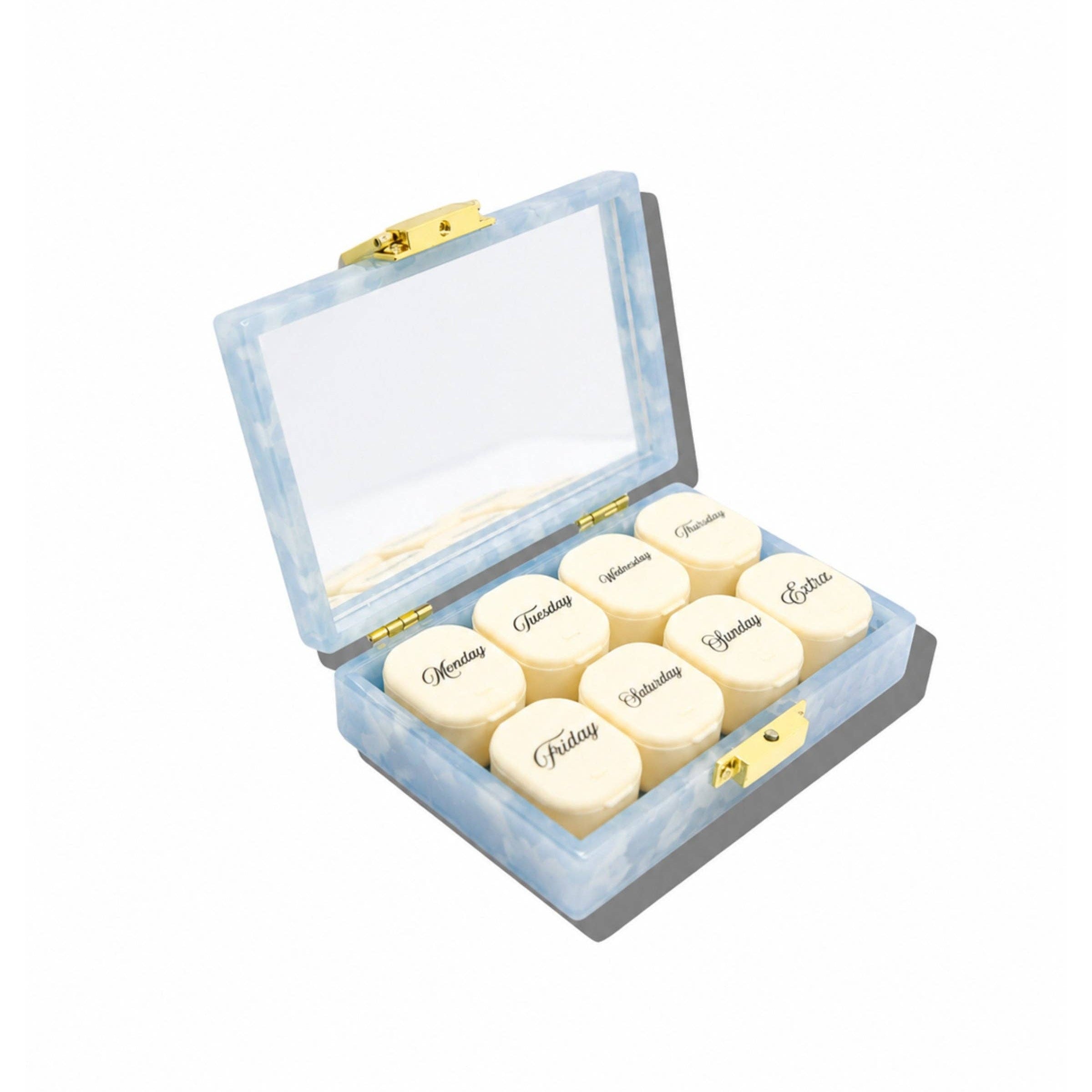 Hand-painted Drugs Cross-Stitch Daily Ritual Pill Case