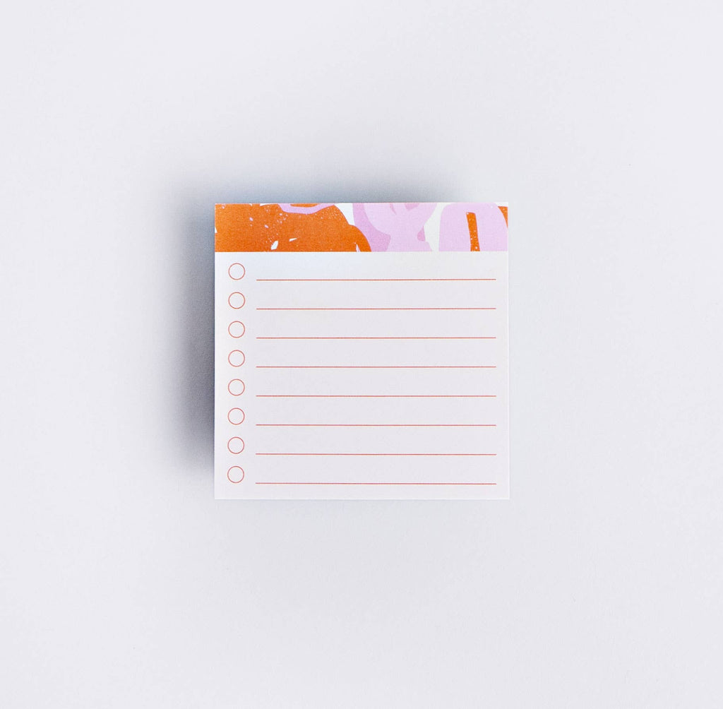 This is a pad of 50 sticky notes, measuring 7.1 x 7.1cms. They're made in the UK using 80gsm FSC certified paper.