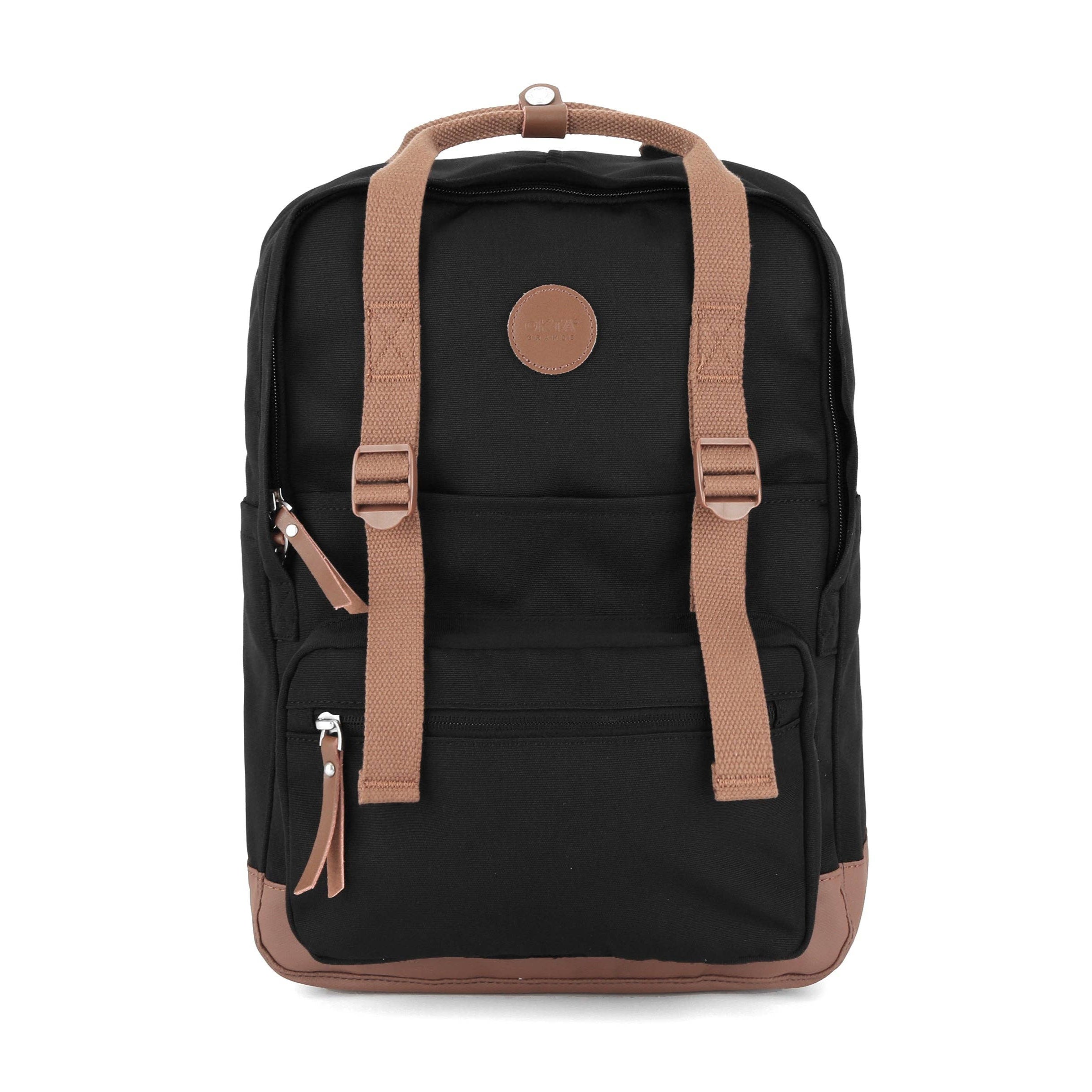 Stay organized and protected with the Laptop Waterproof Backpack in black with tan straps. Designed to keep your laptop safe from water and daily wear, this backpack offers durable, water-resistant material and ample storage for your essentials. Its comfortable straps and sleek design make it perfect for work, school, or travel, giving you peace of mind wherever you go.