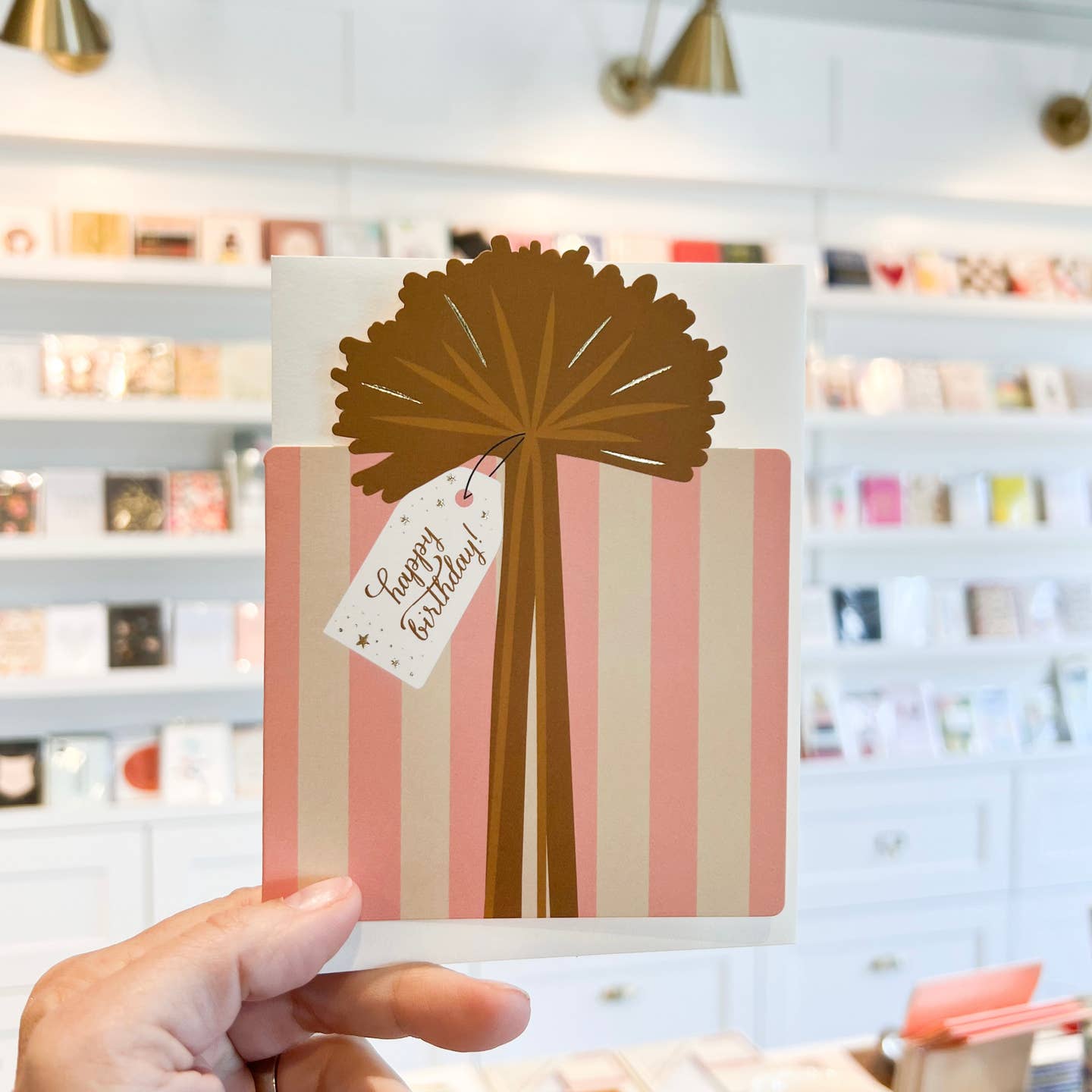 A sweet die-cut folded greeting card and coordinating envelope to wish a very Happy Birthday!




4.25 x 5.5 inches when folded

Gold foil accents

Blank interior