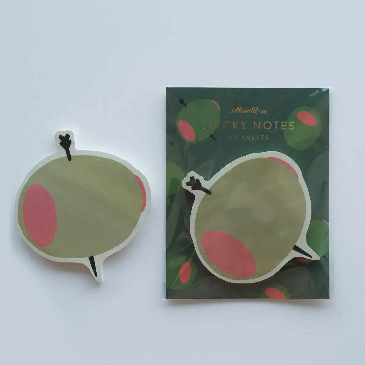 Notebook with a pear design on a white background