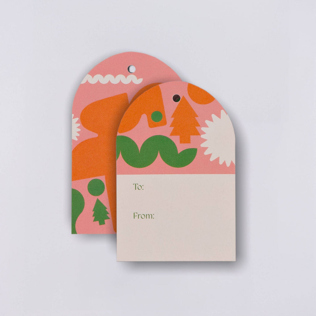 This luxury gift tag set is perfect for adding that extra touch to your present giving. It includes 6 double sided gift tags (each measuring roughly 9 x 6mcs) and contrast green coloured ribbon. Made in the UK from FSC certified paper.