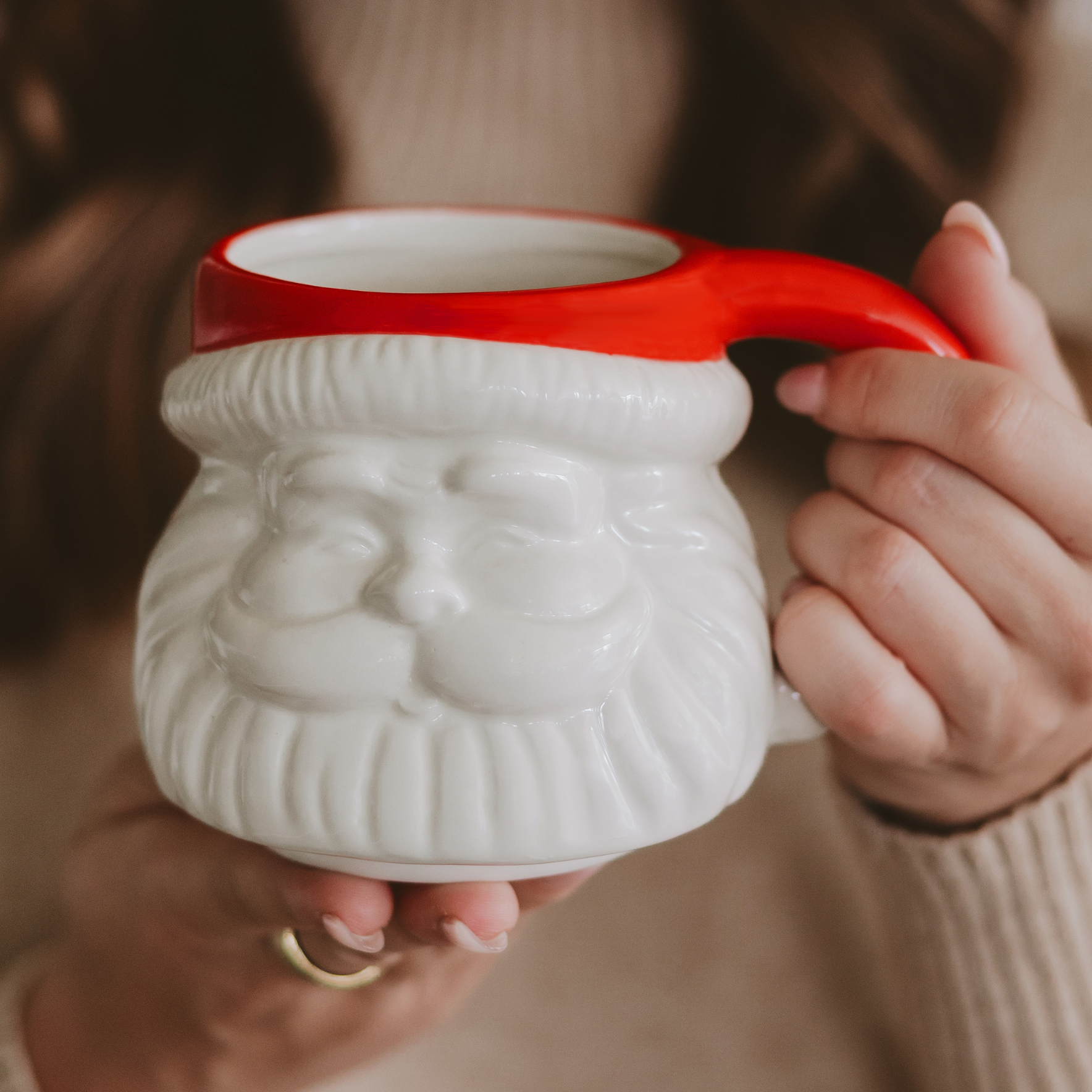 Red Hat Santa Coffee Mug