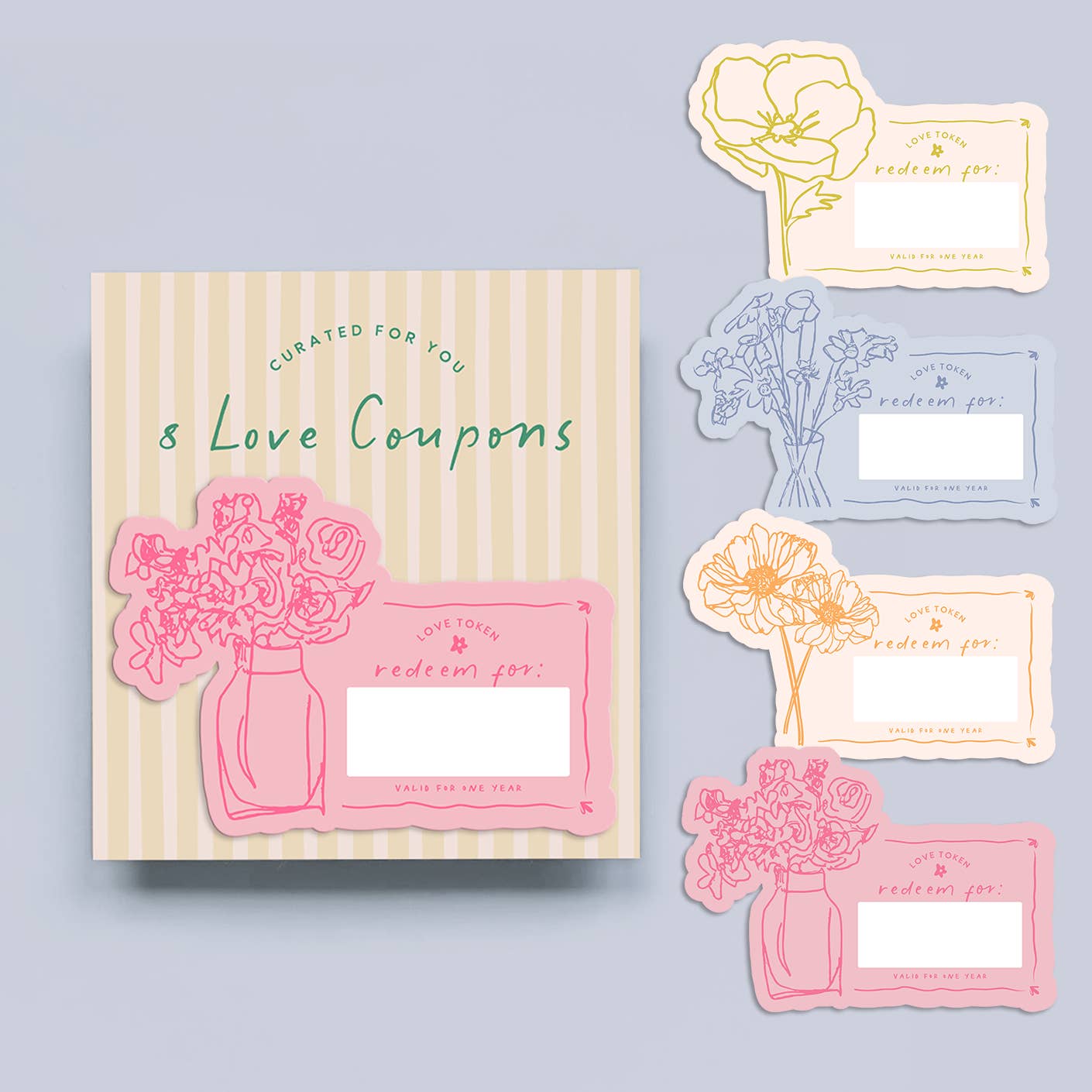 Die-Cut Floral Coupons