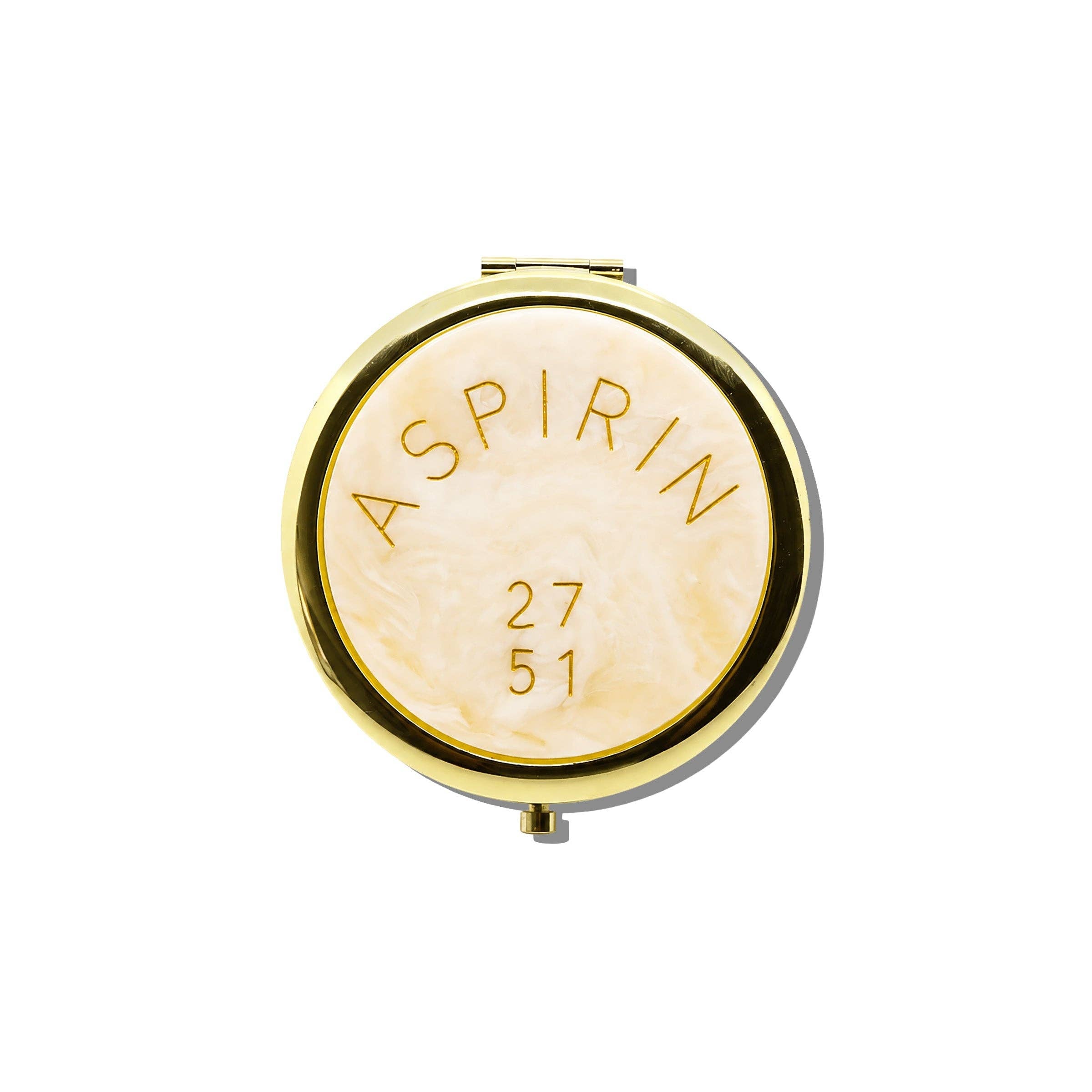 Hand-painted Aspirin Handbag Hero Pill Compact