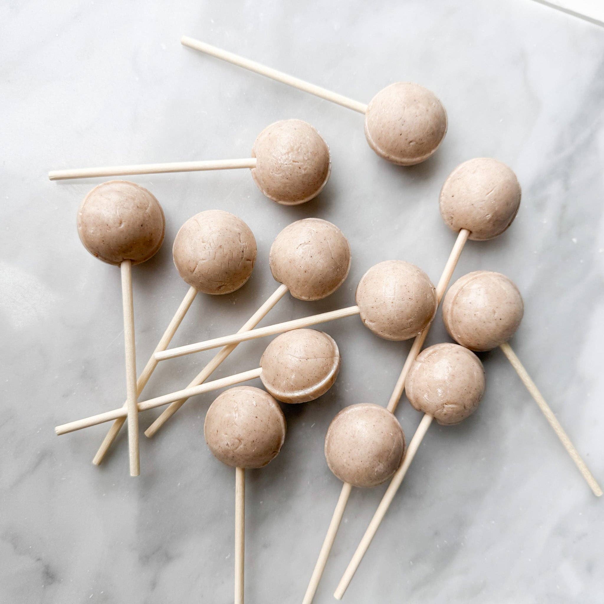 Our Chai lollipop is a delightful confection that brings the comforting flavors of traditional chai tea to a convenient and enjoyable format. It features a harmonious combination of warm spices such as cinnamon, cardamom, and ginger, complemented by a smooth sweetness.

Details:

Made in the USA, our candy is all American candy.
Ingredients: sugar, glucose, water less than 2% of citric acid, food coloring, artificial/natural flavoring, vegetable glycerin, ground cinnamon, ground cloves.