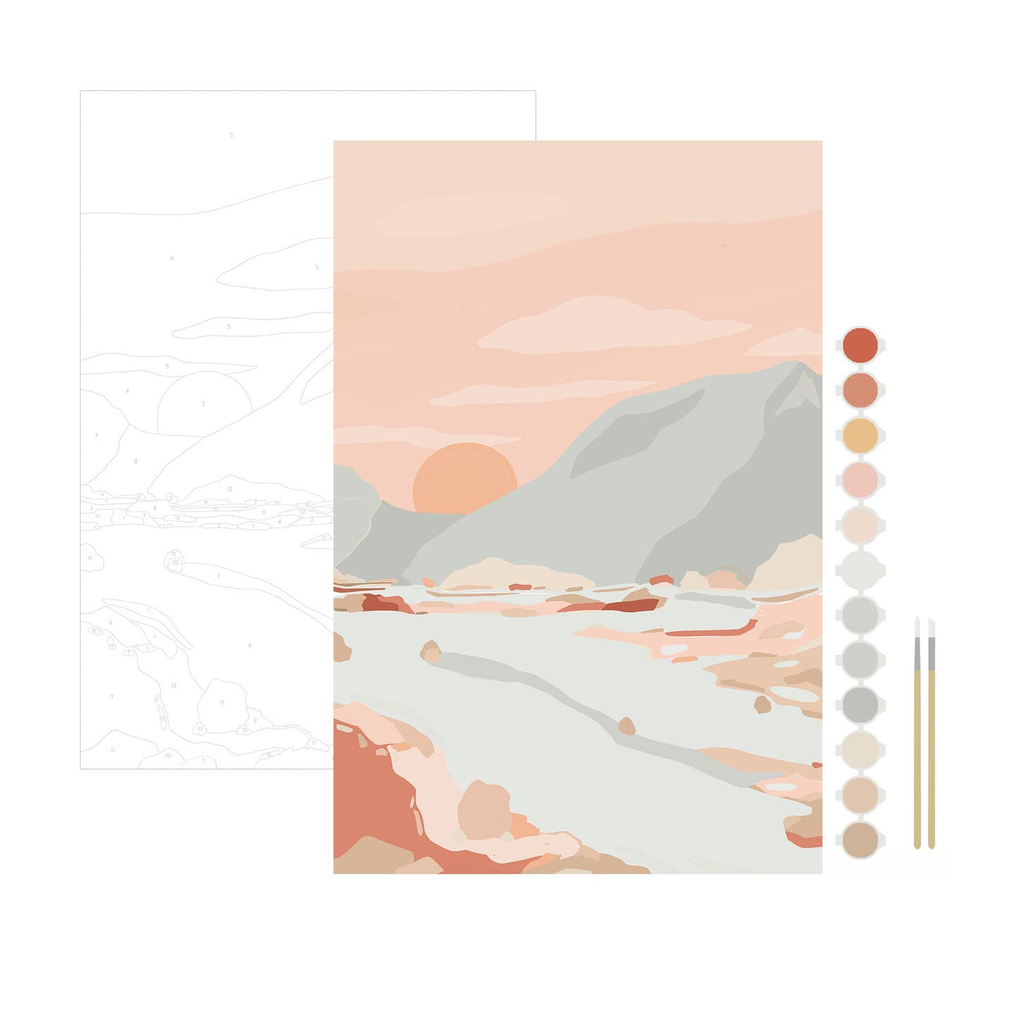 Walk in Nature Bouquet Meditative Art Paint by Numbers: Embrace your creativity  Whether you paint alone as a therapeutic form of self care, or you paint in a group, our meditative art kits will help you tap into your inner creative, quiet the mind and and find deep relaxation.