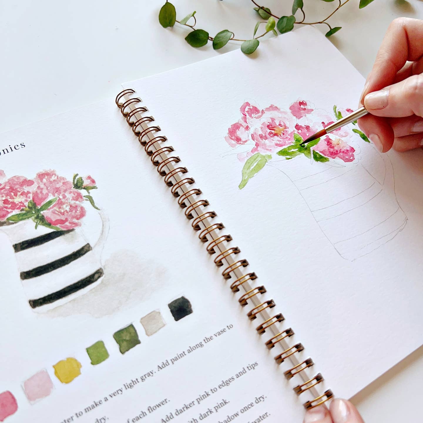 The Bouquets Watercolor Workbook includes 12 floral bouquet illustrations with an example of the finished painting, step-by-step instructions, and a lightly illustrated sketch for you to paint. It's just like a coloring book, but with watercolor!


Enjoy this peaceful painting hobby on your own, with children, or with friends. Makes a wonderful gift and is perfect for artists of any age.