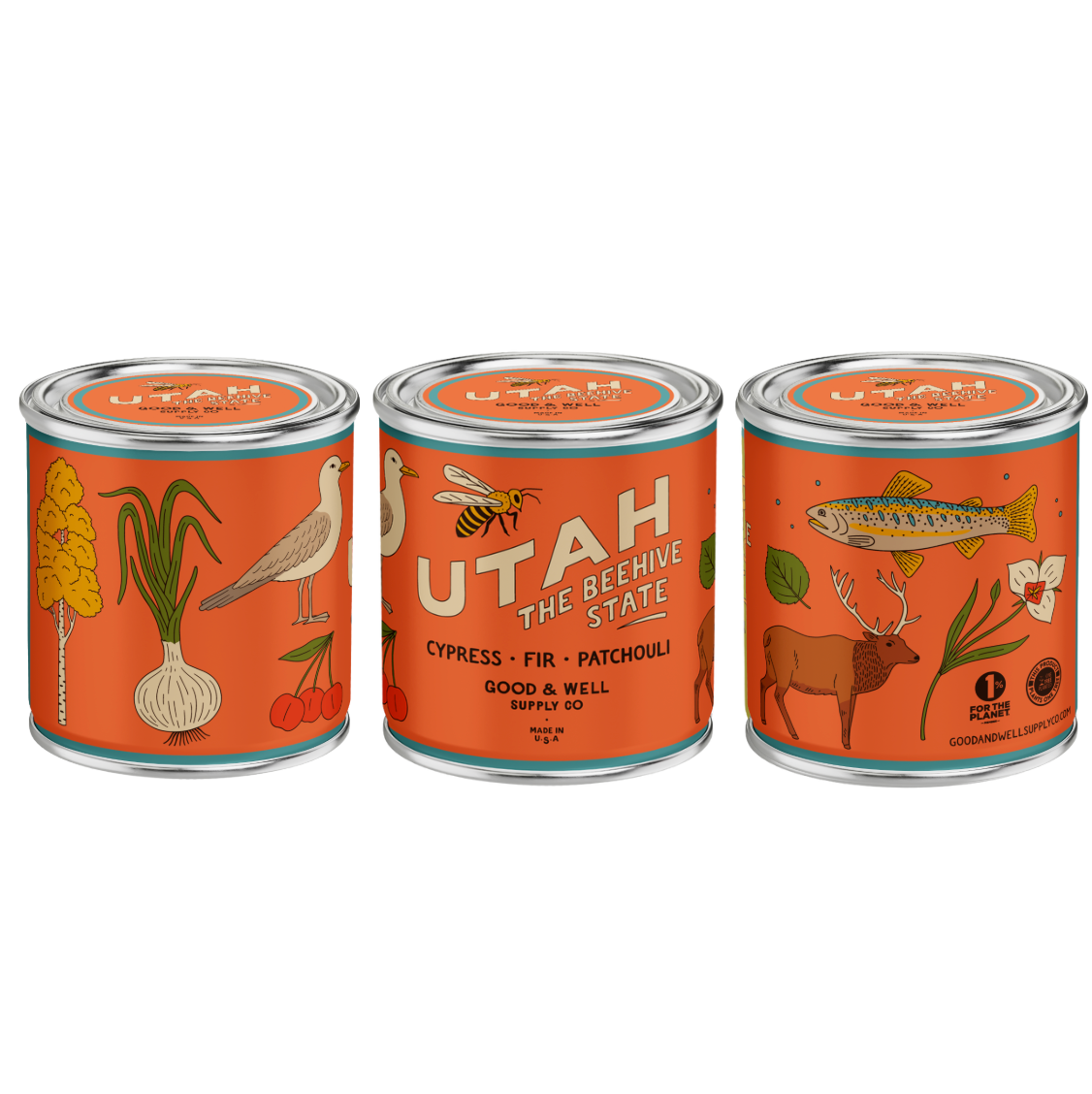 Utah State Soy Candle - 1/2 Pint