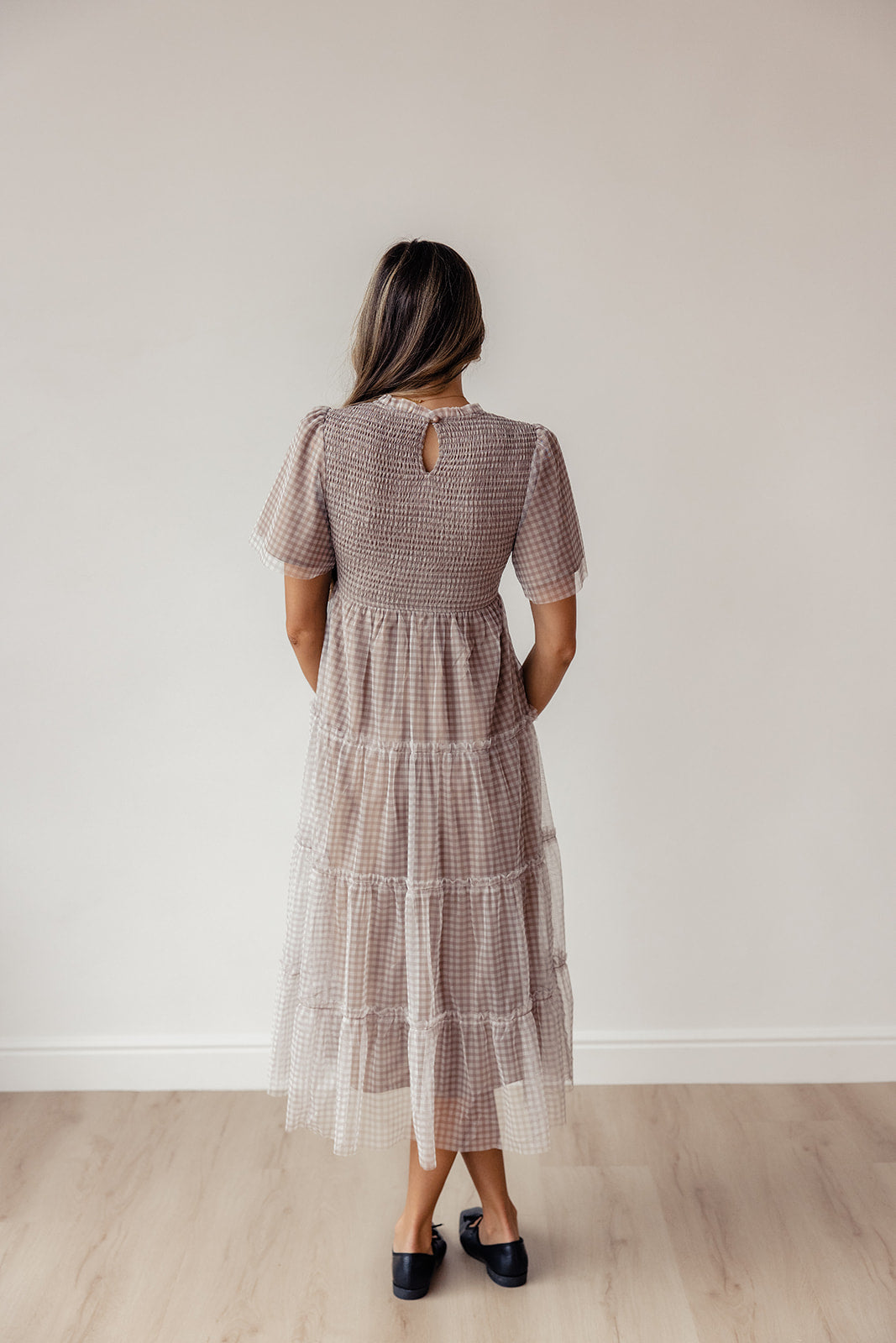 Kotie Gingham Chiffon Dress