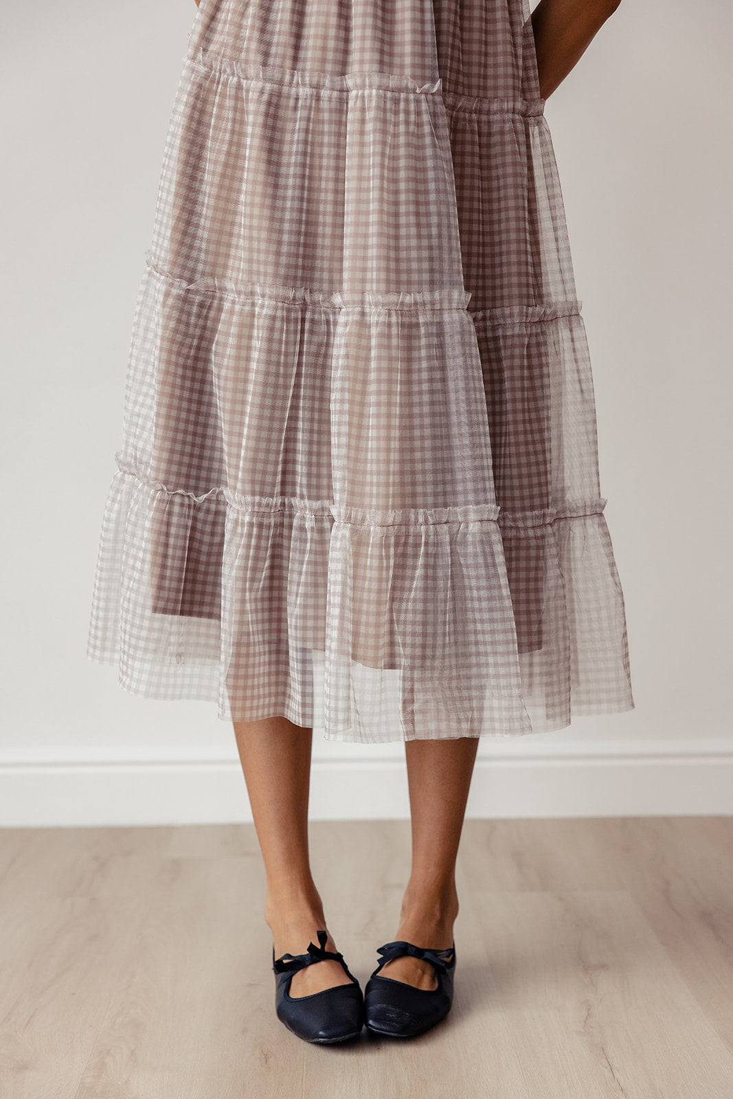 Kotie Gingham Chiffon Dress