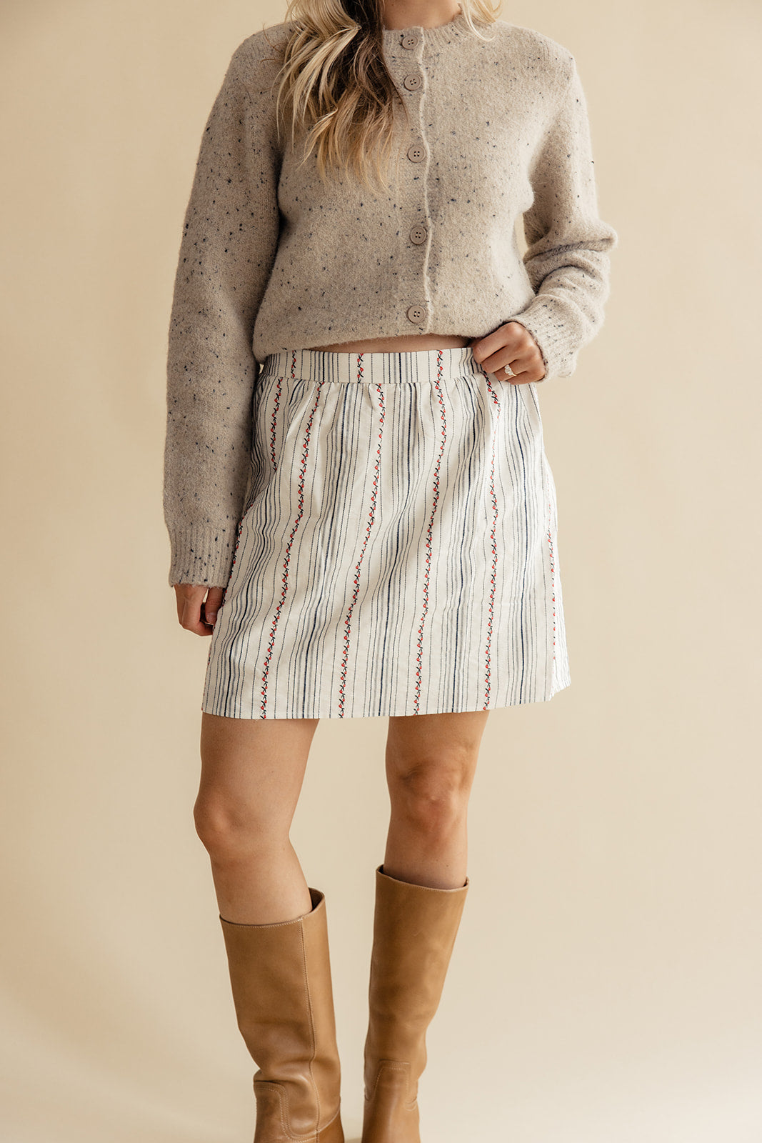 Gentry Striped Mini Skirt