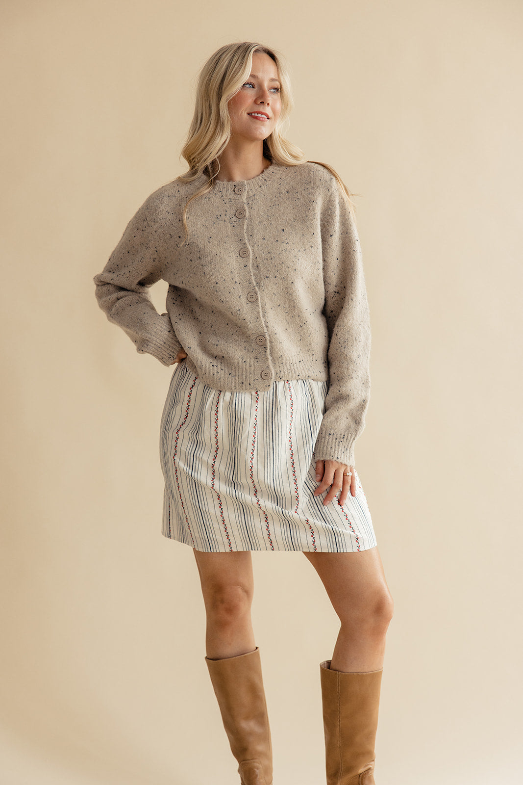 Gentry Striped Mini Skirt
