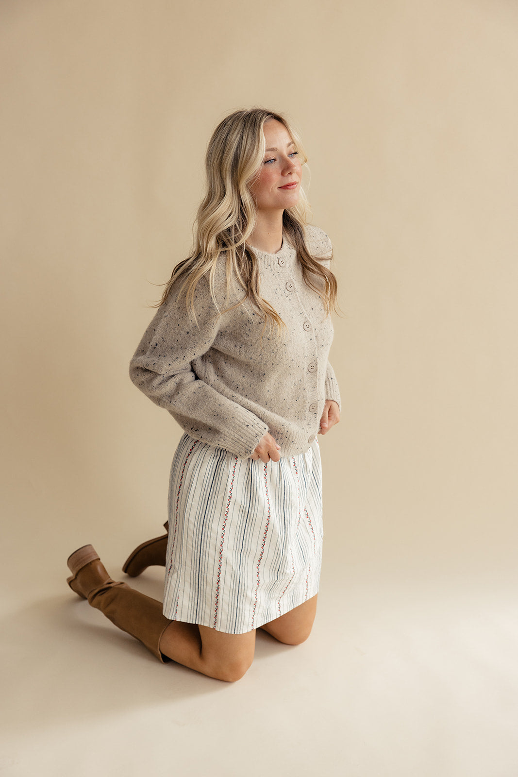 Gentry Striped Mini Skirt