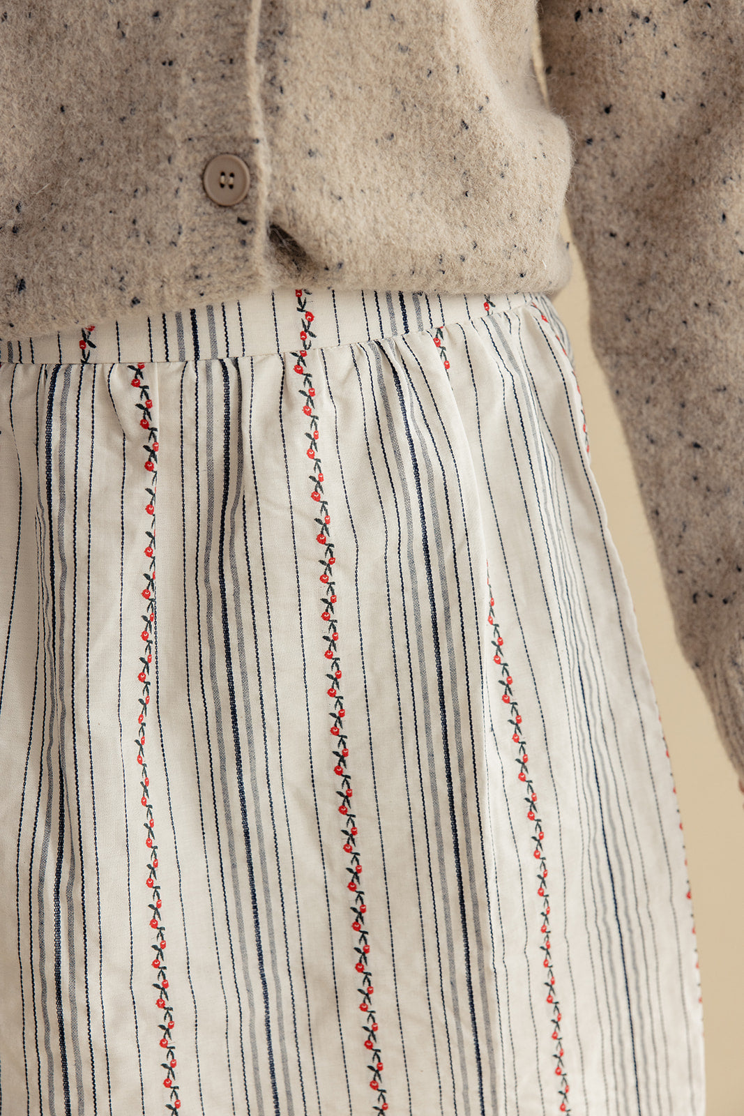 Gentry Striped Mini Skirt