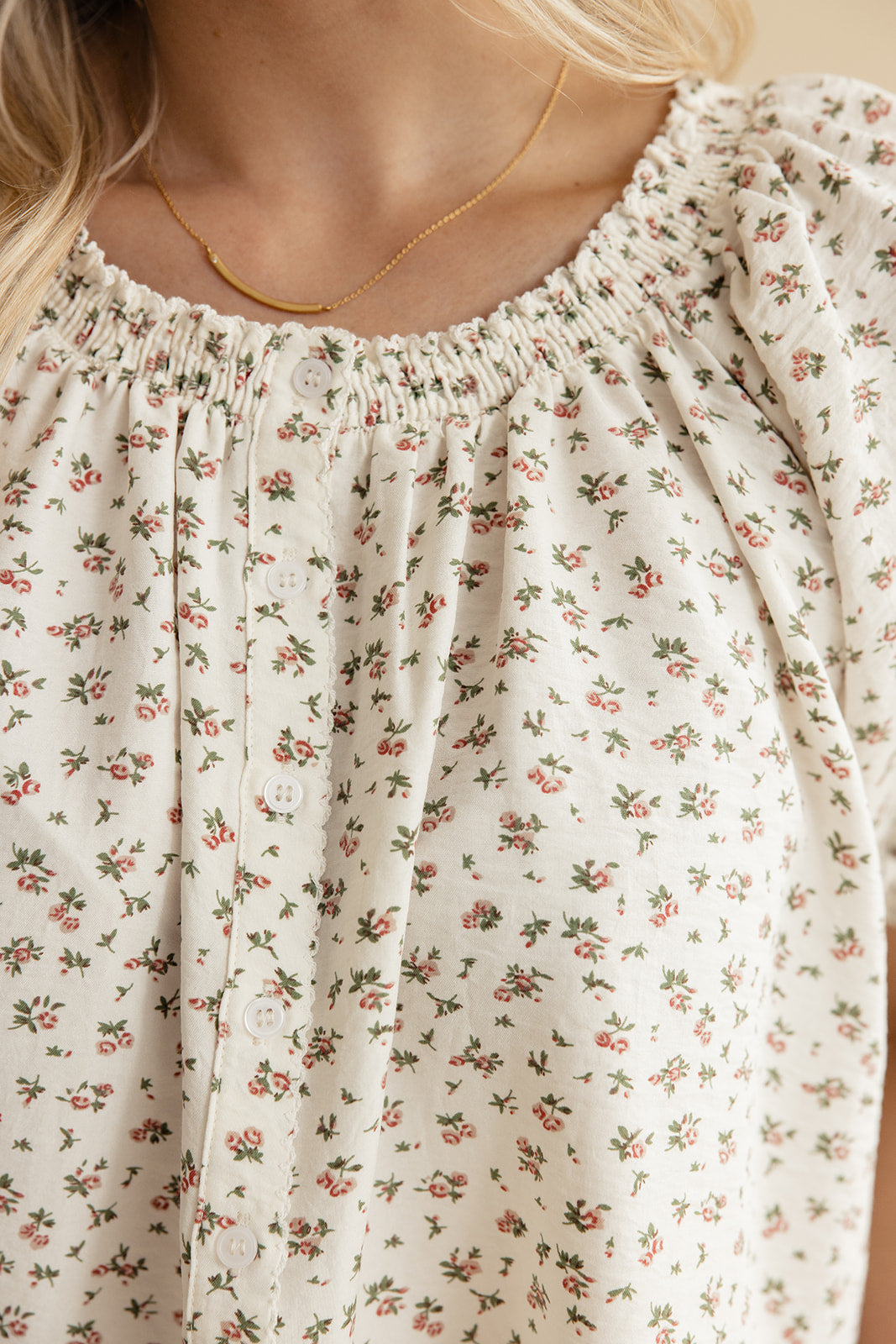 Lucia Floral Puff Sleeve Blouse