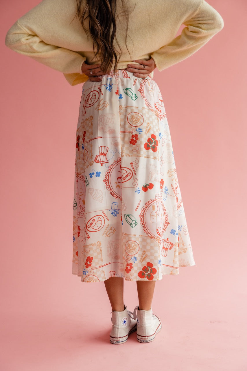 C’est La Vie Printed Skirt