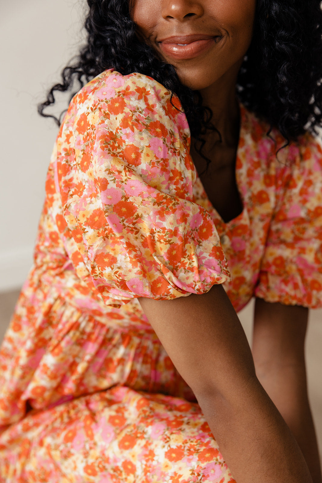 Linda Floral Button Dress