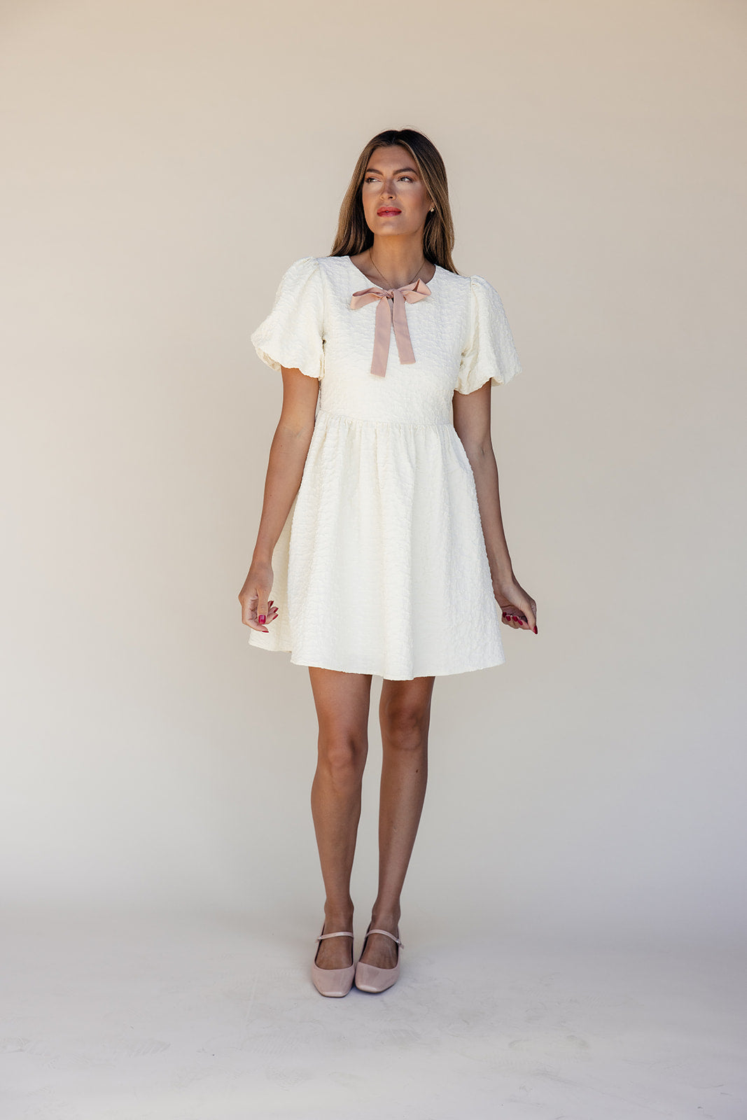 Izzie Textured Bow Dress